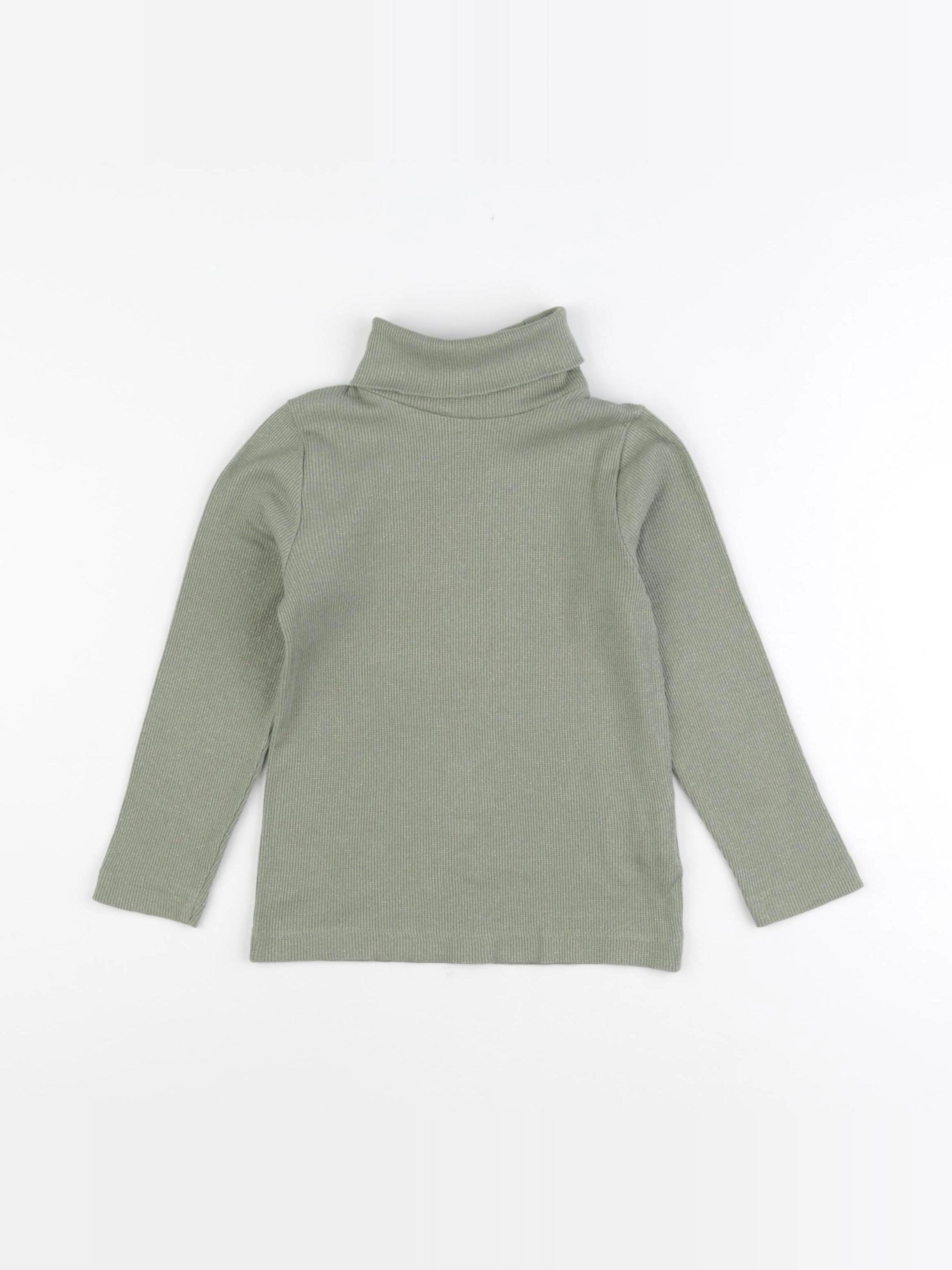 Monoprix - sous-pull vert, or - 5 ans