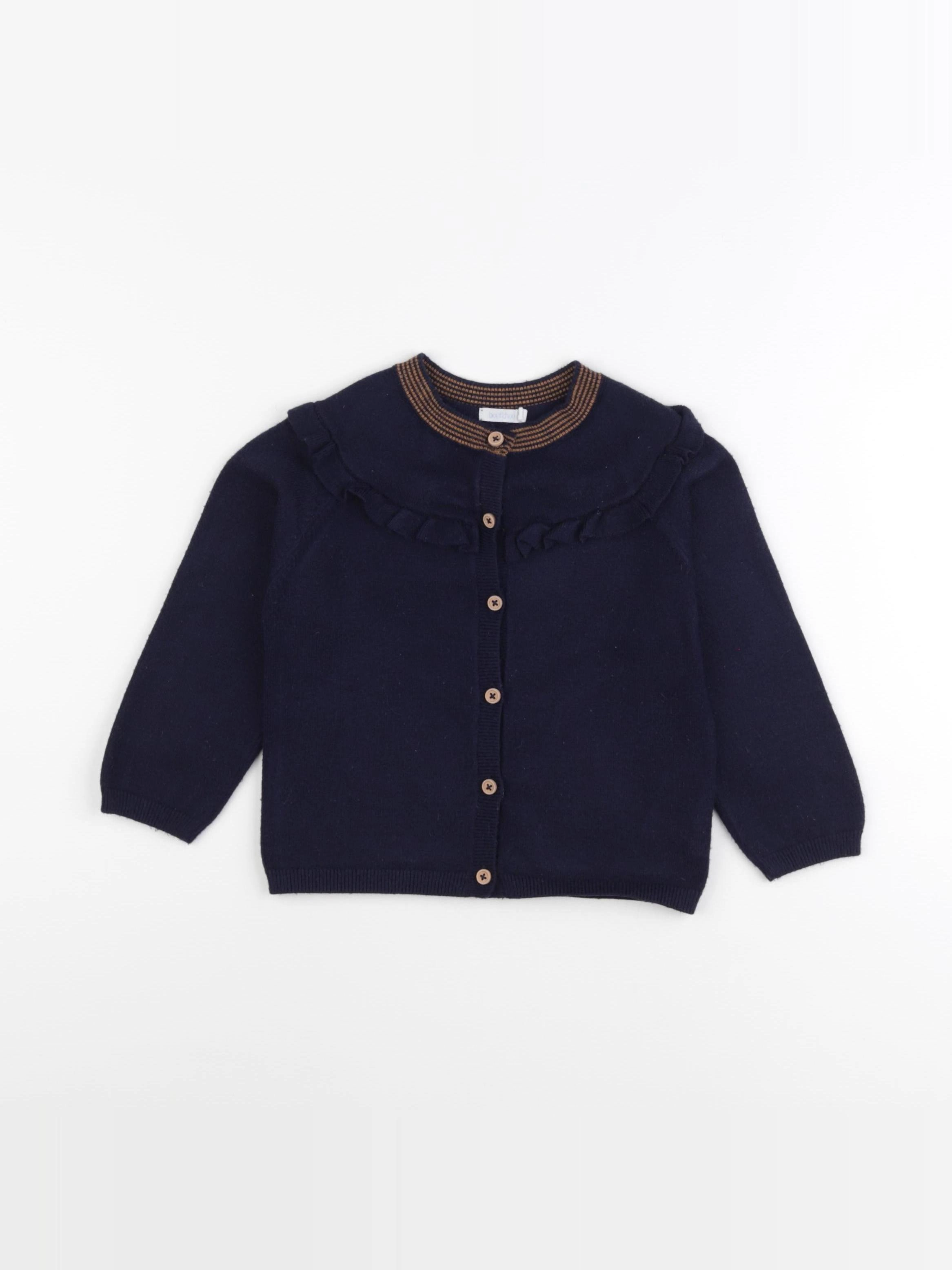 Boutchou - gilet bleu - 24 mois