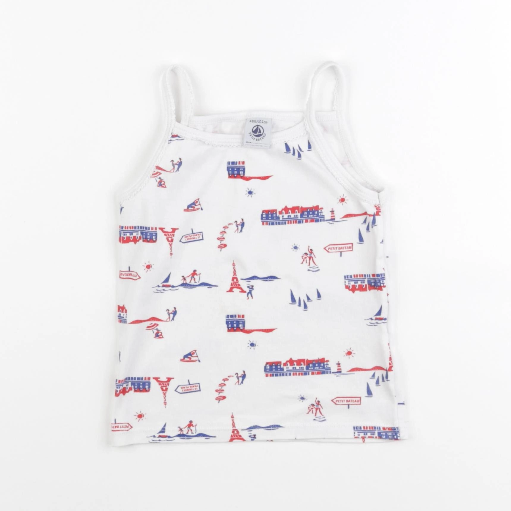 Petit Bateau - maillot de corps multicolore - 4 ans
