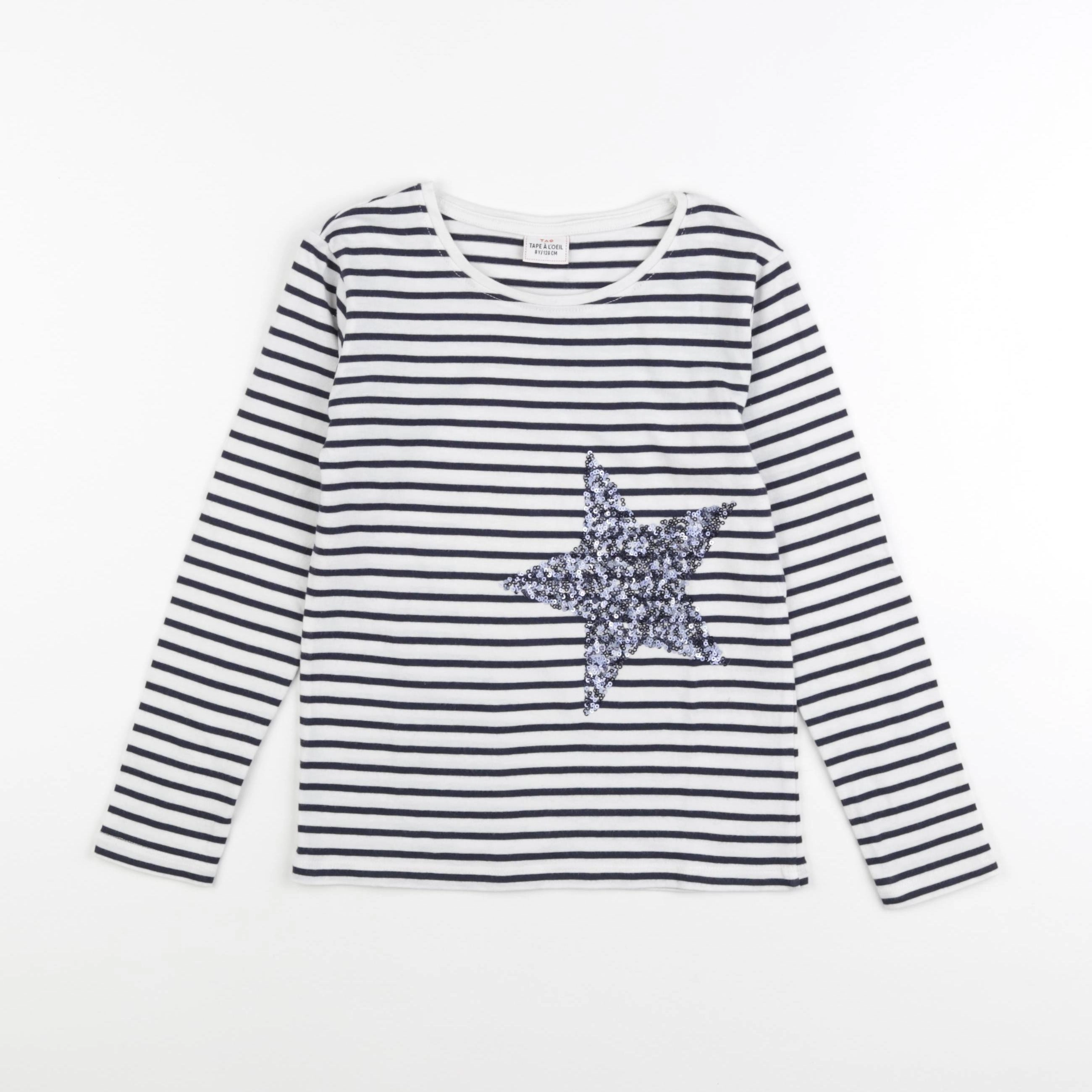 Tape à l'oeil - tee-shirt blanc, bleu - 8 ans
