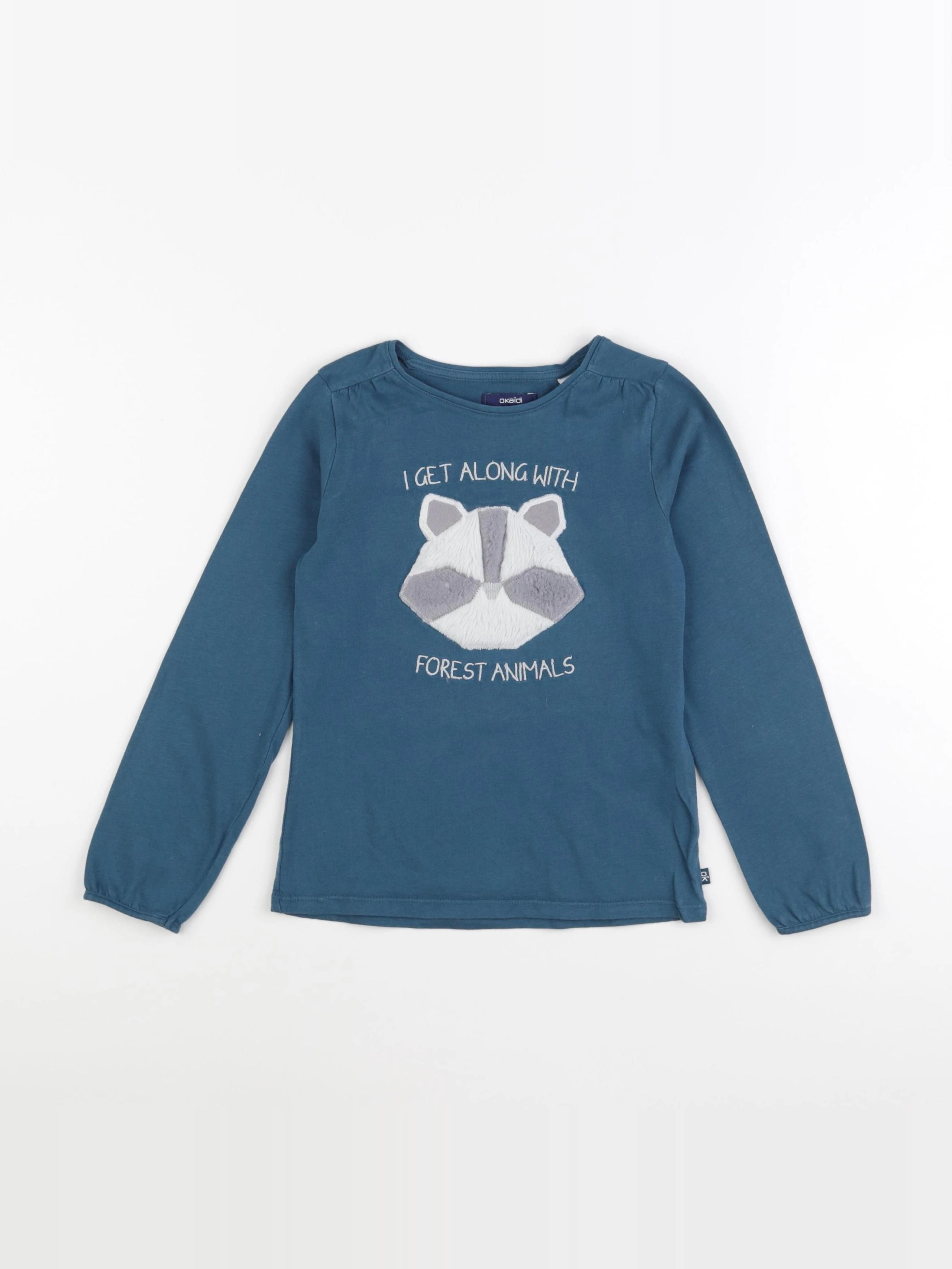 Okaidi - tee-shirt bleu, vert - 8 ans