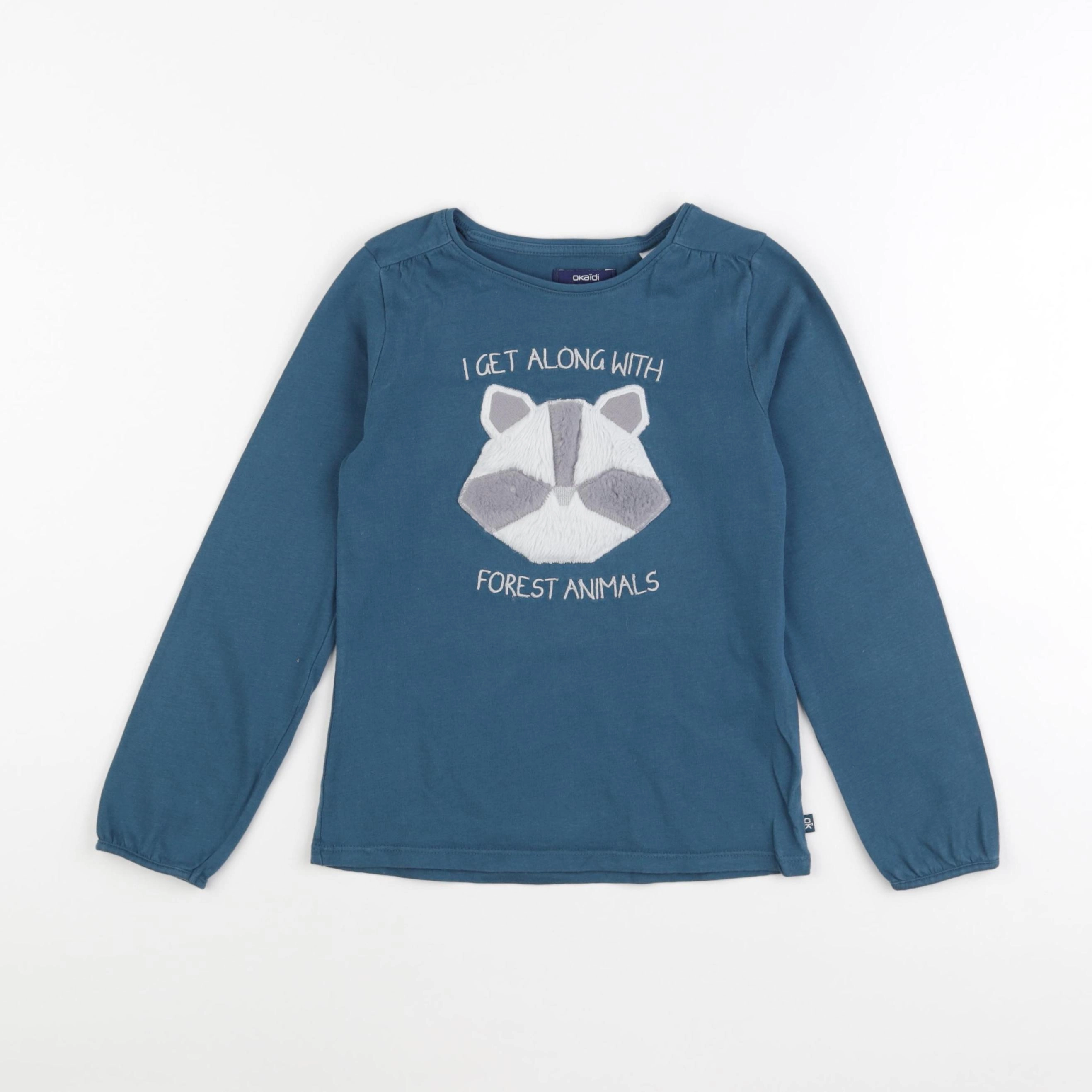 Okaidi - tee-shirt bleu, vert - 8 ans