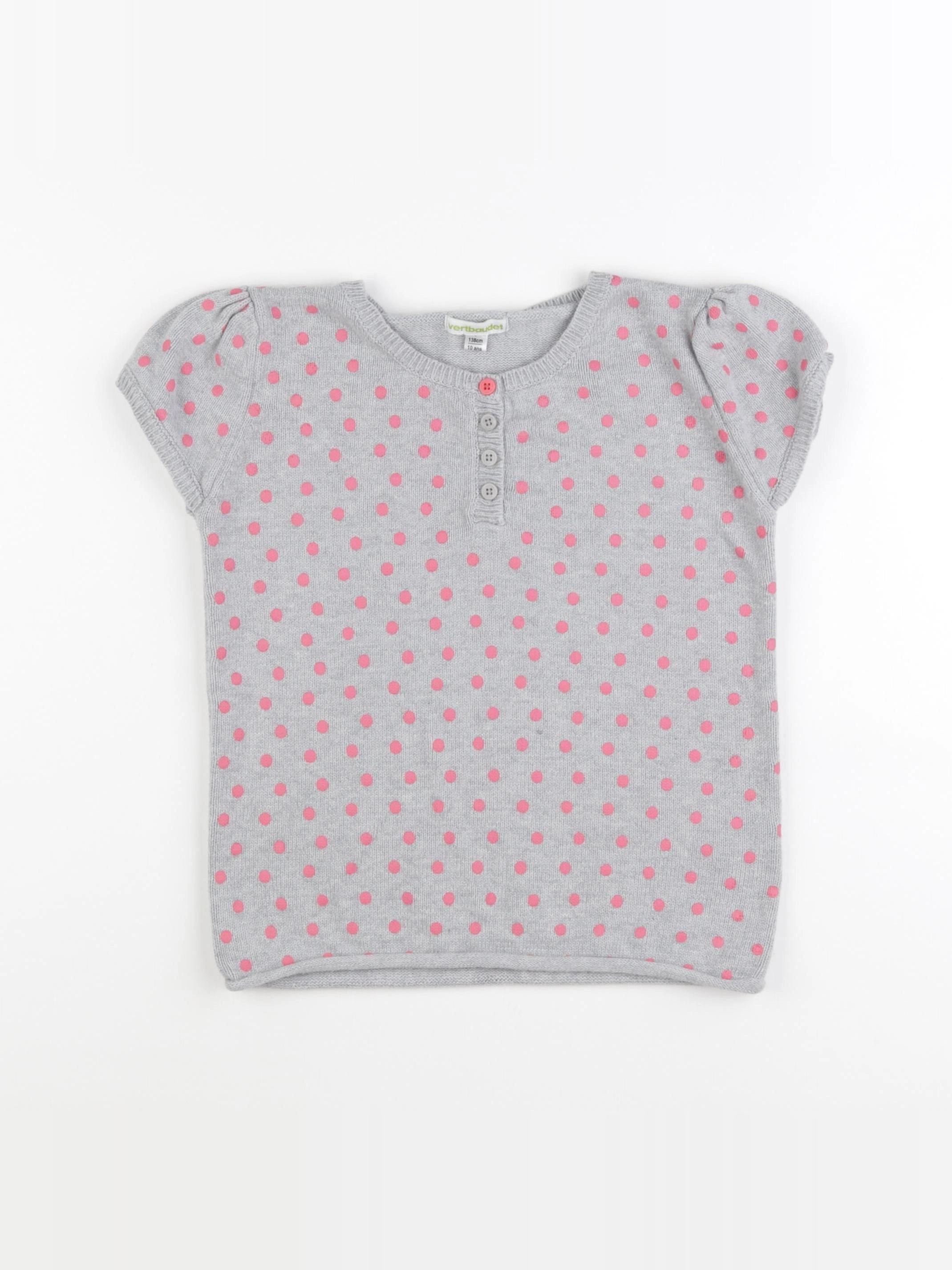 Vertbaudet - tee-shirt gris - 10 ans