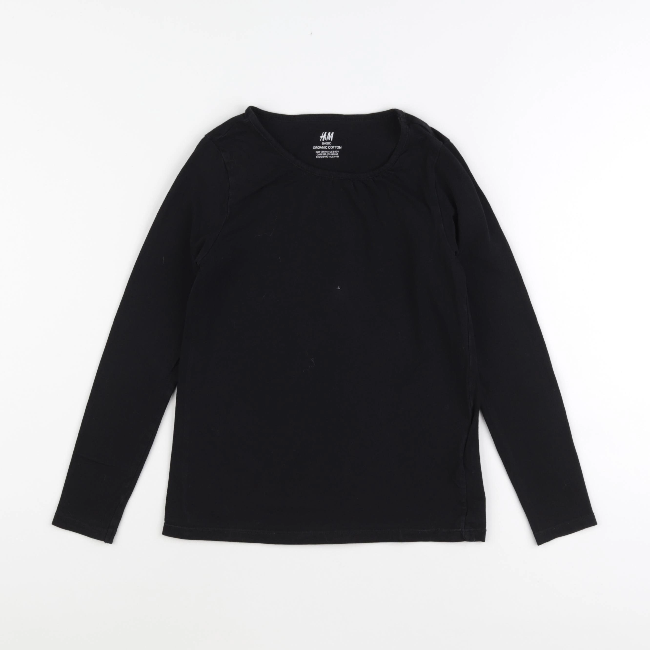 H&M - tee-shirt noir - 8/10 ans