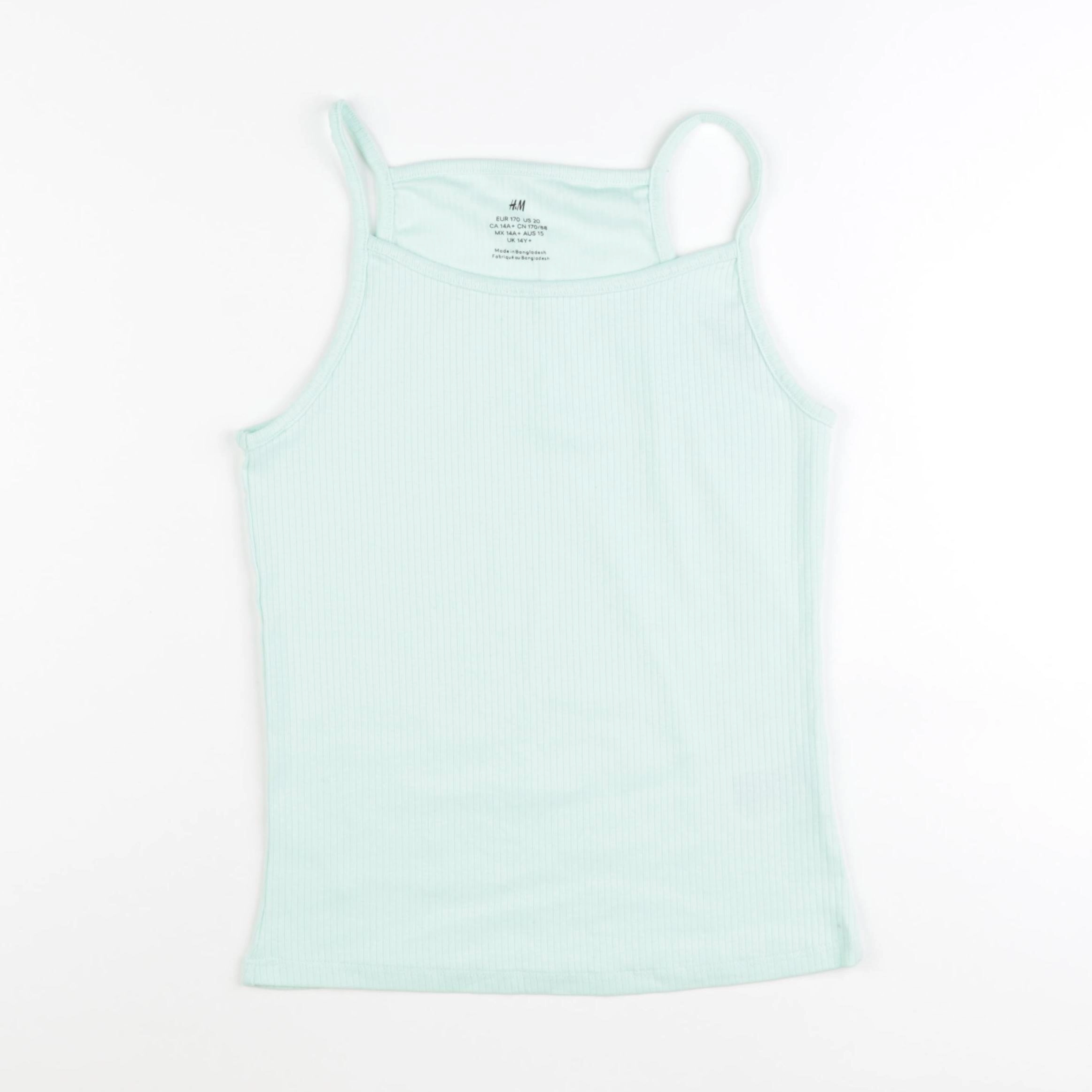 H&M - débardeur bleu - 14 ans