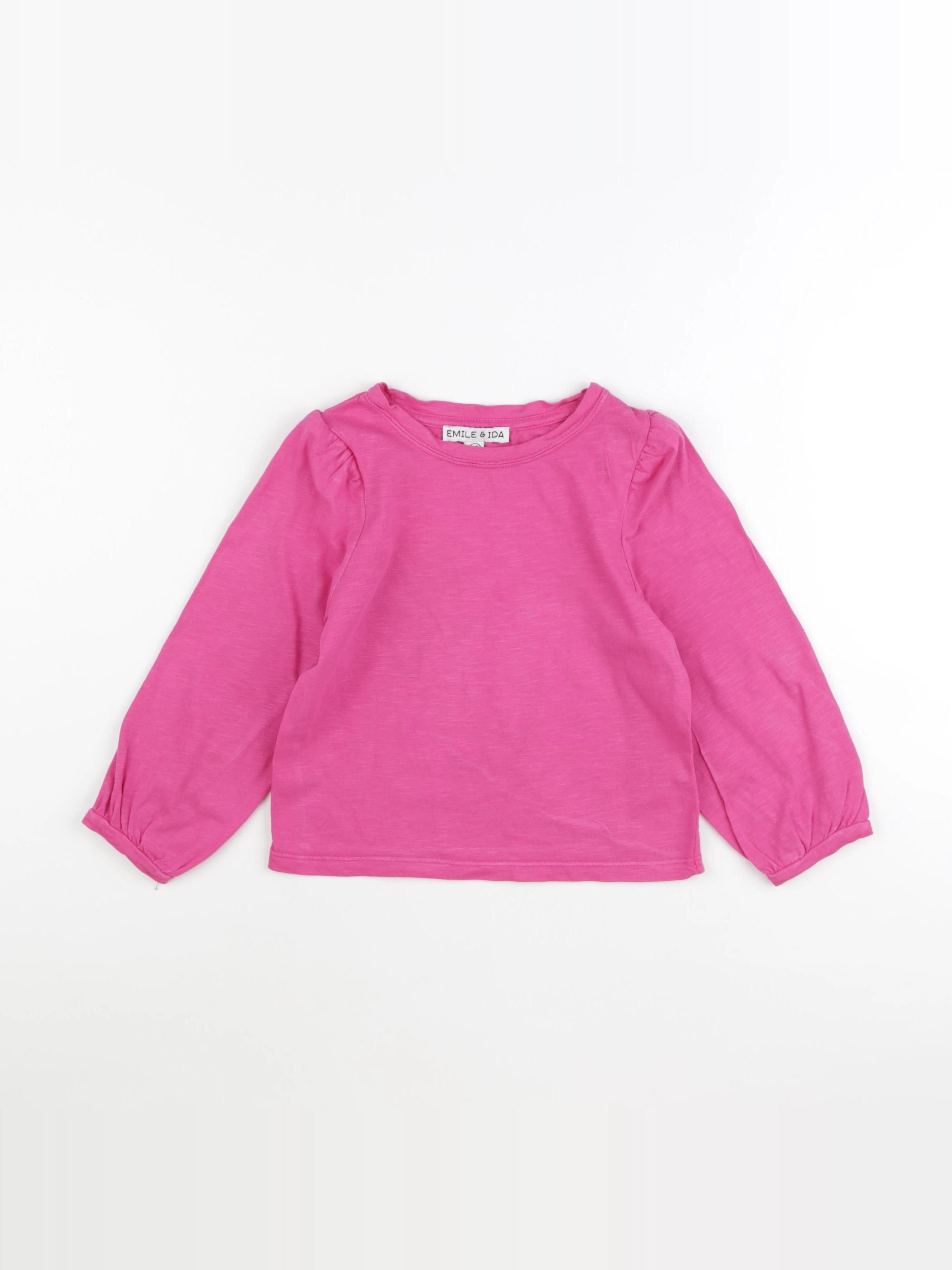 Emile et Ida - tee-shirt rose - 3 ans