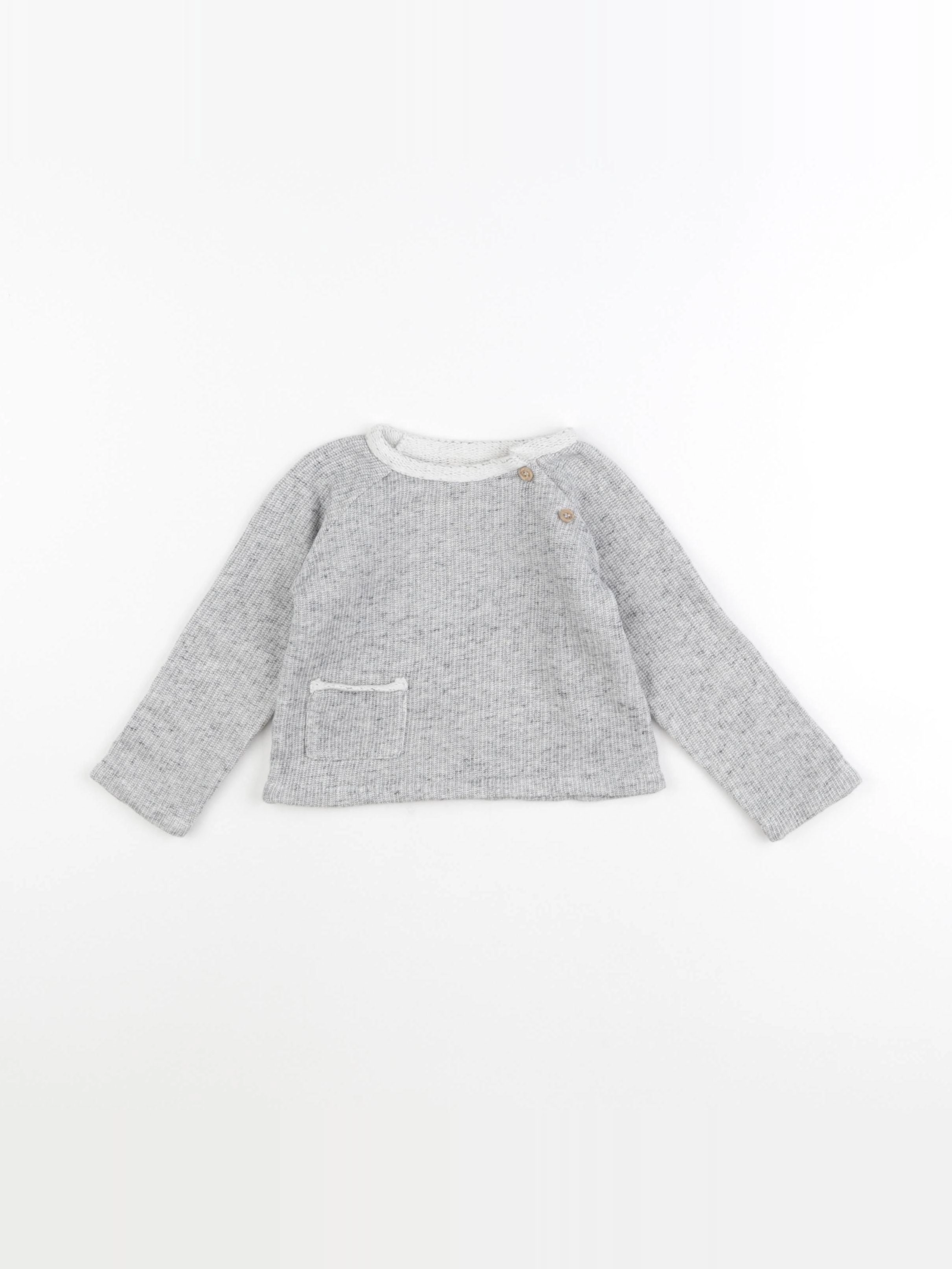 Arsène et les pipelettes - pull gris - 18 mois