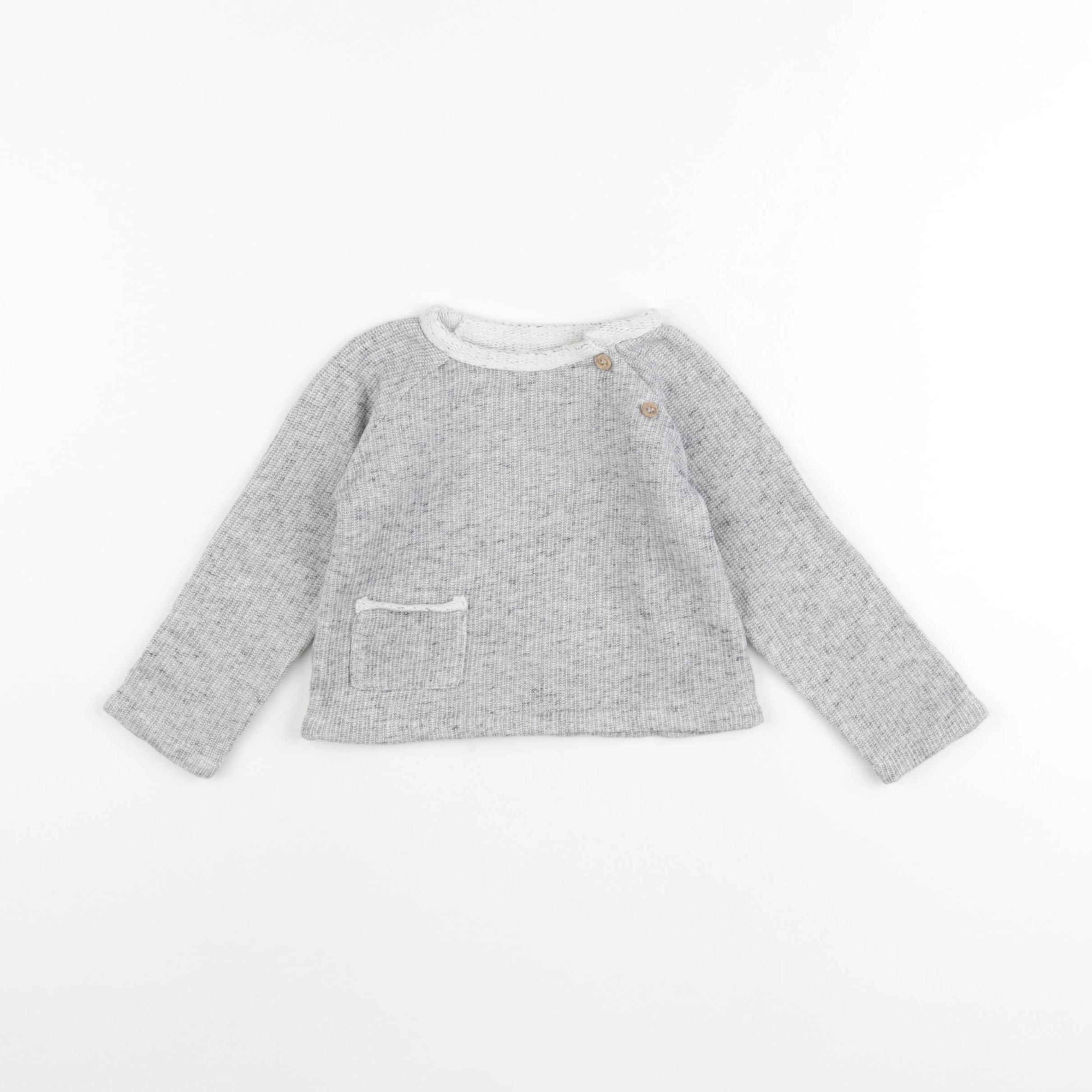 Arsène et les pipelettes - pull gris - 18 mois