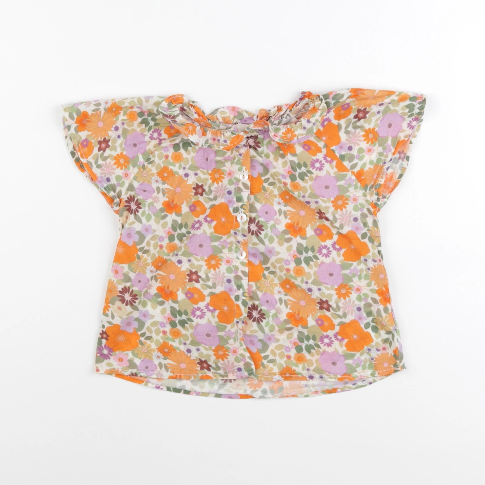 Arsène et les pipelettes - blouse orange - 4 ans