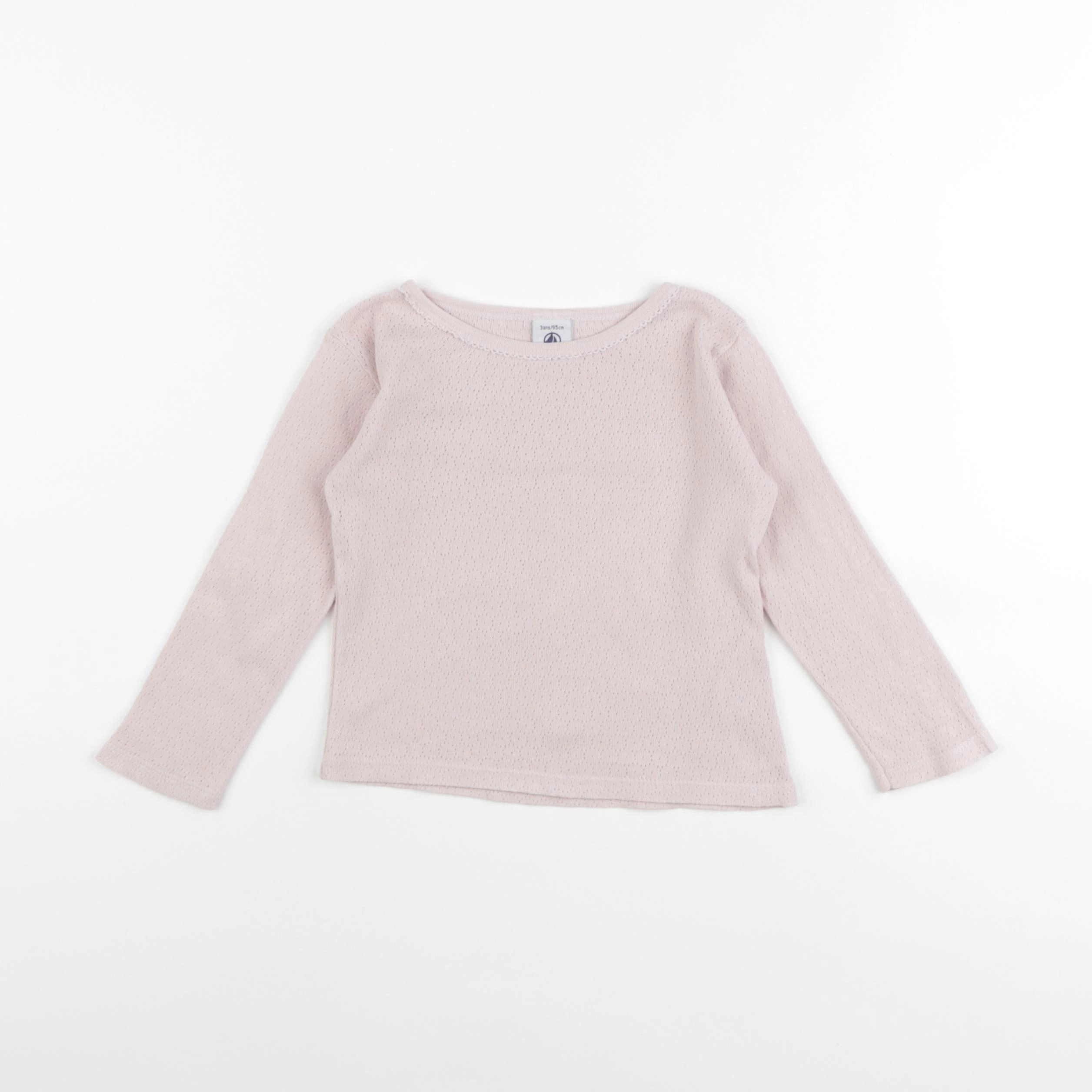 Petit Bateau - maillot de corps rose - 3 ans