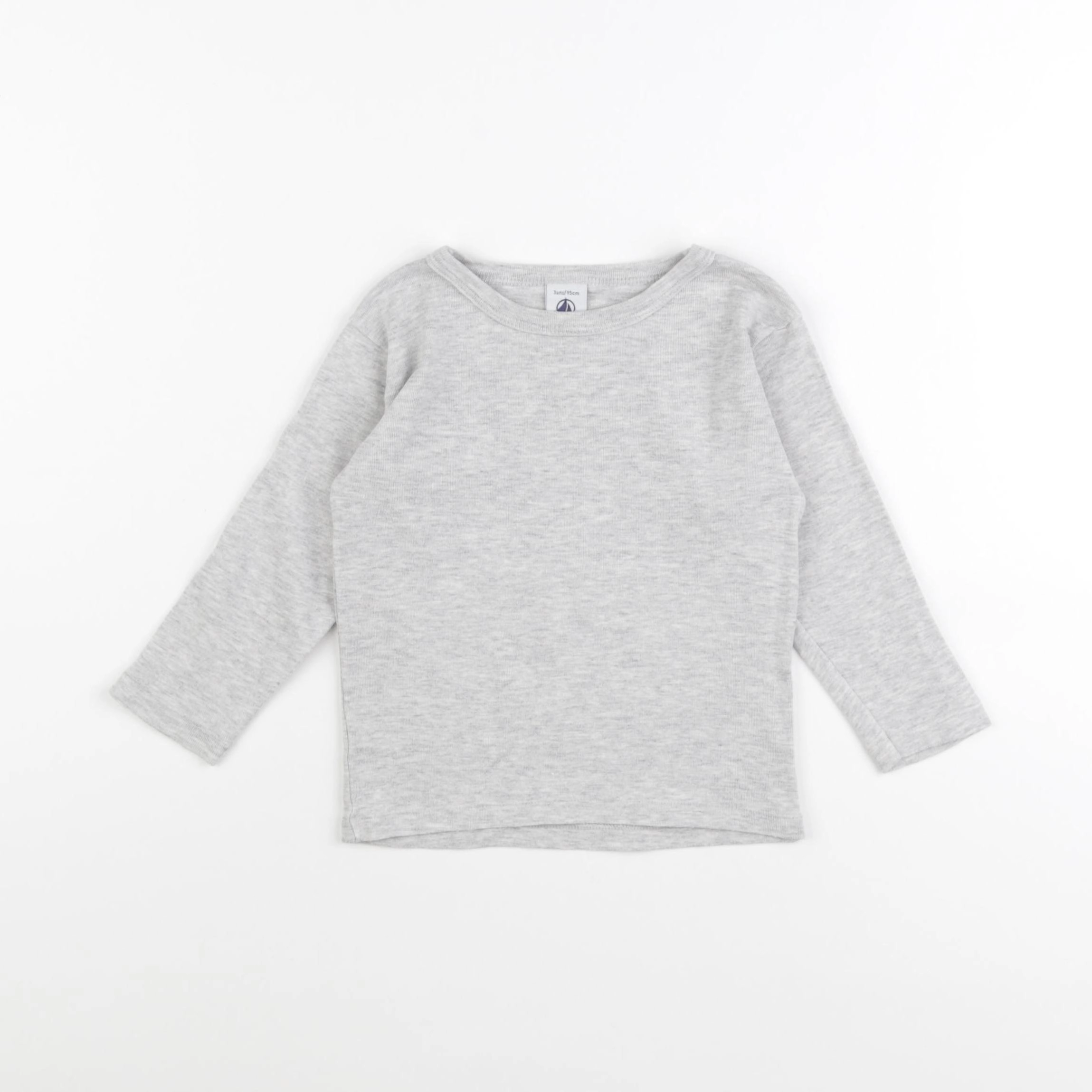 Petit Bateau - tee-shirt gris - 3 ans