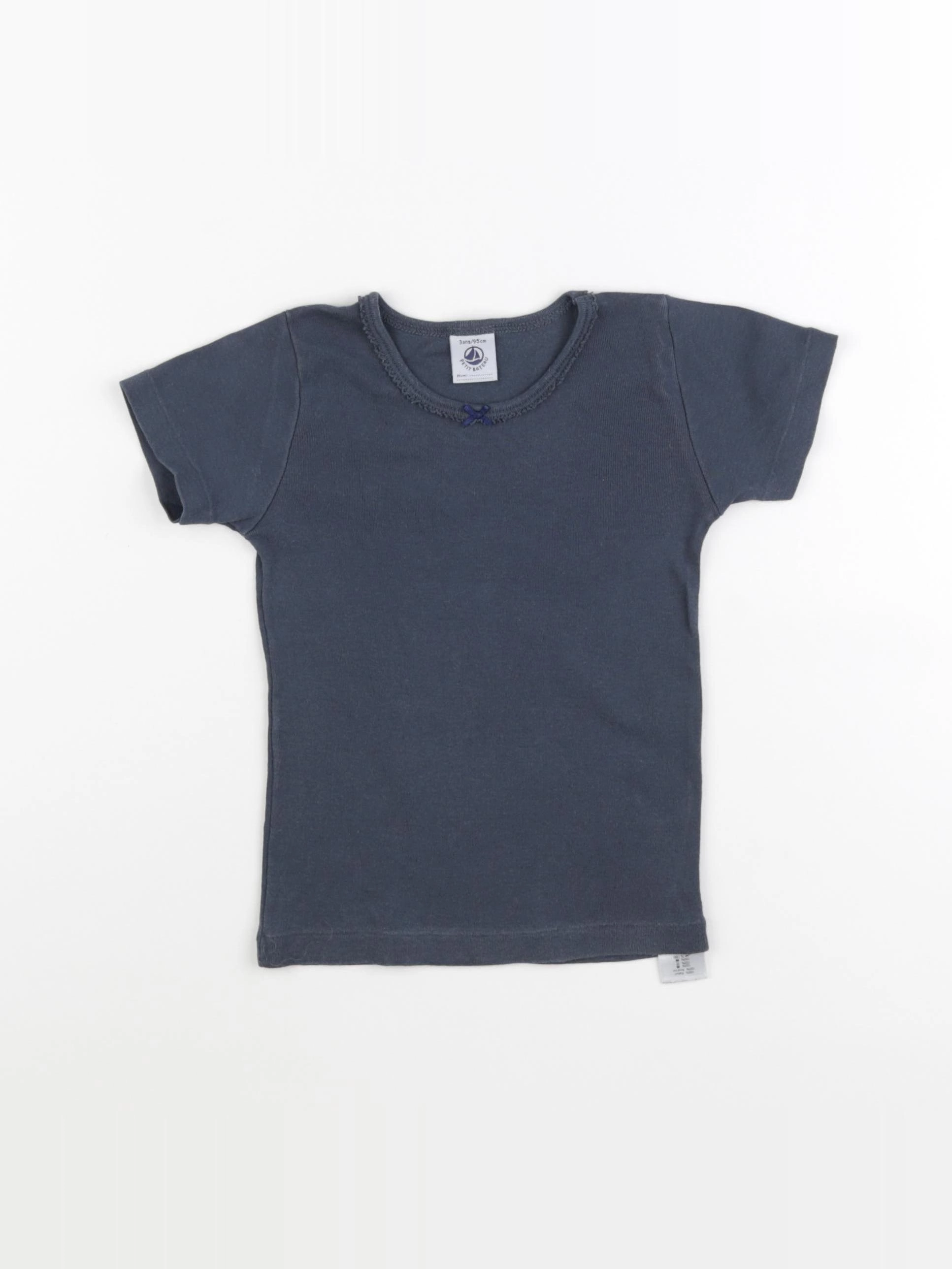Petit Bateau - maillot de corps bleu - 3 ans
