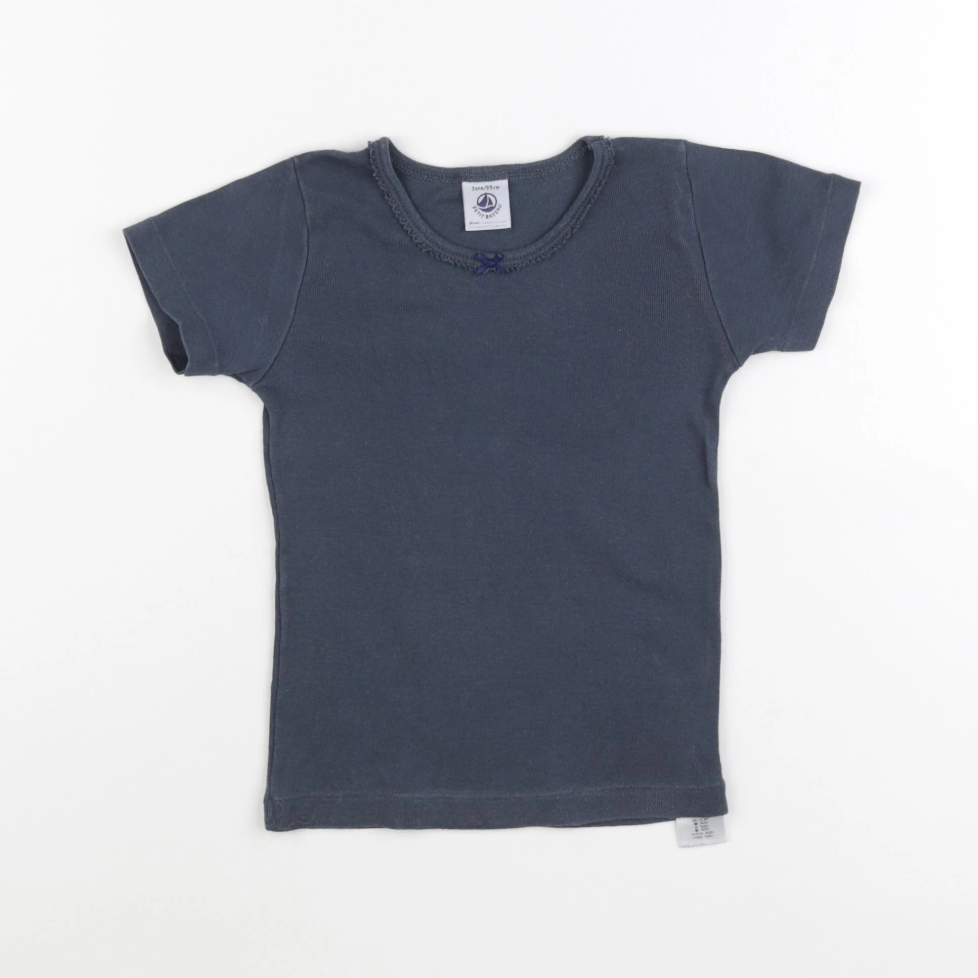 Petit Bateau - maillot de corps bleu - 3 ans
