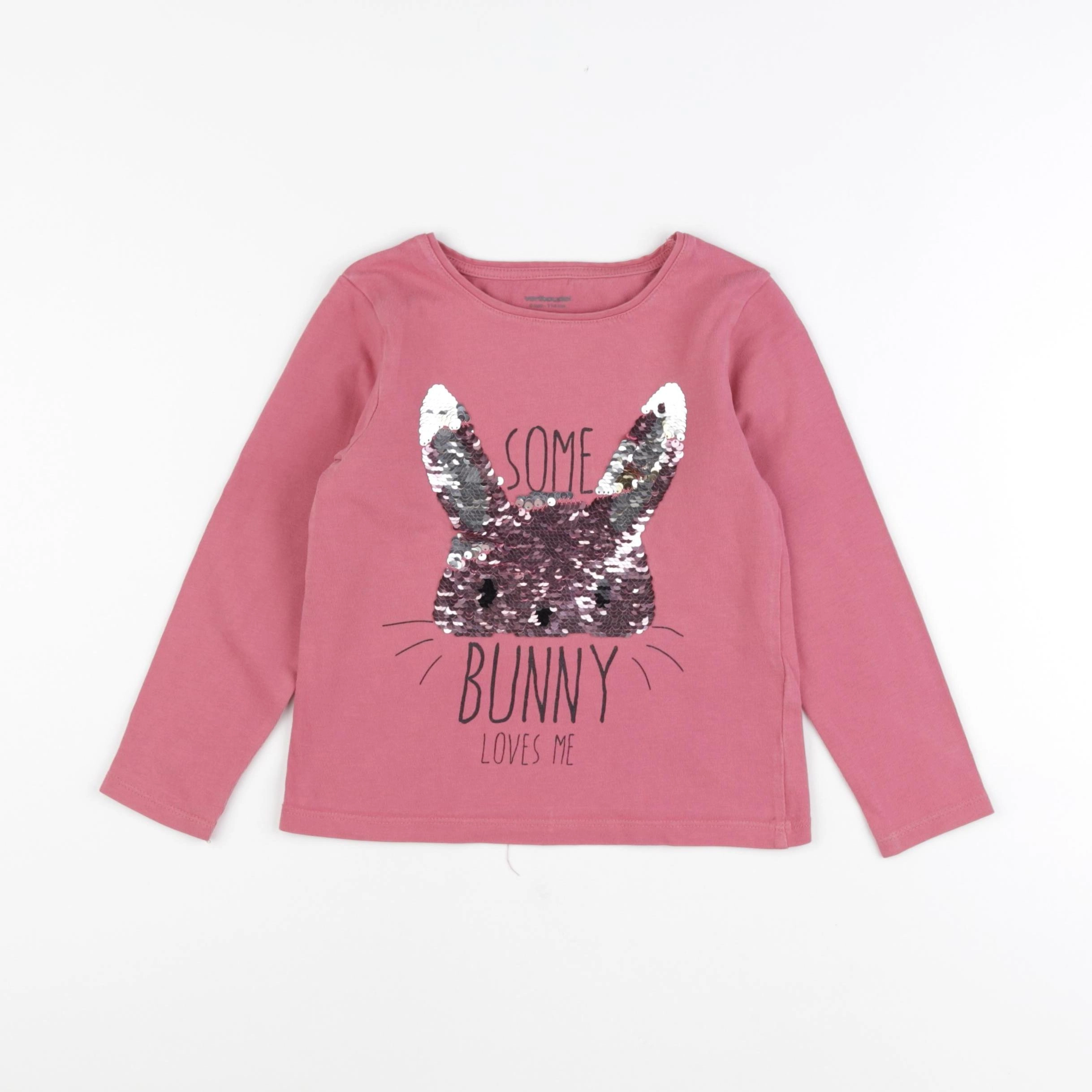 Vertbaudet - tee-shirt rose - 6 ans