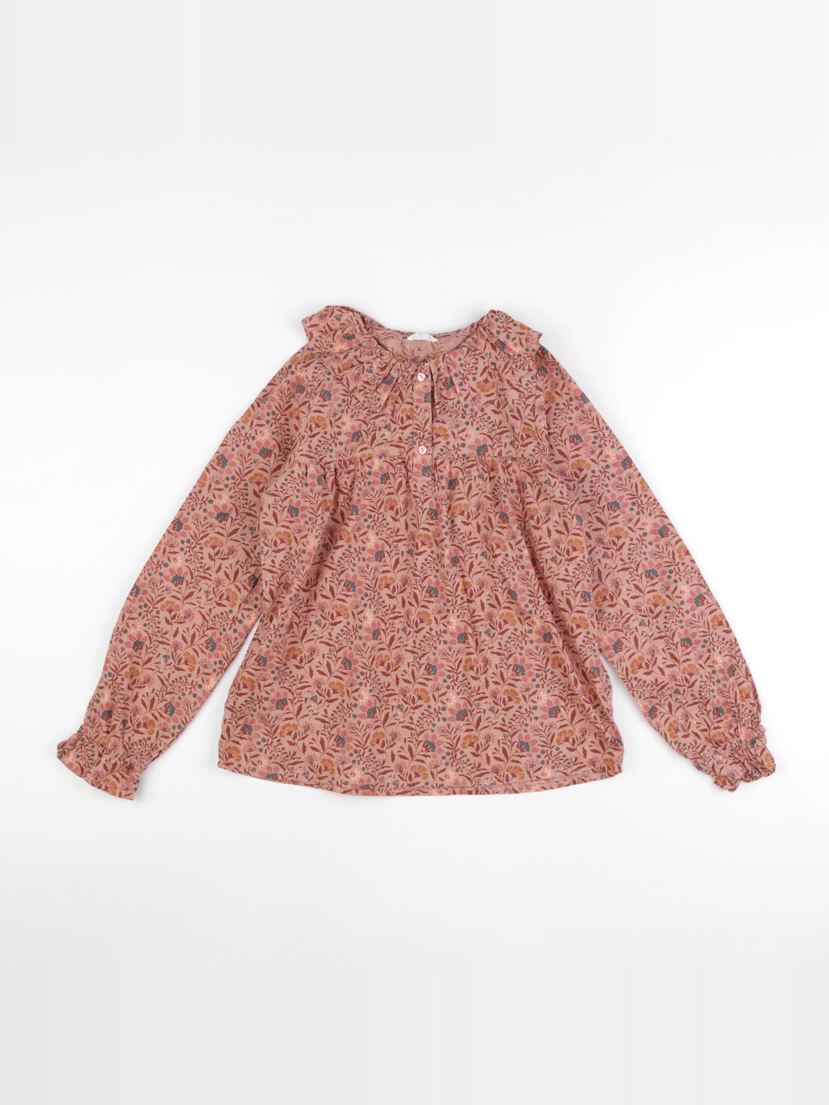 Vertbaudet - blouse marron - 10 ans