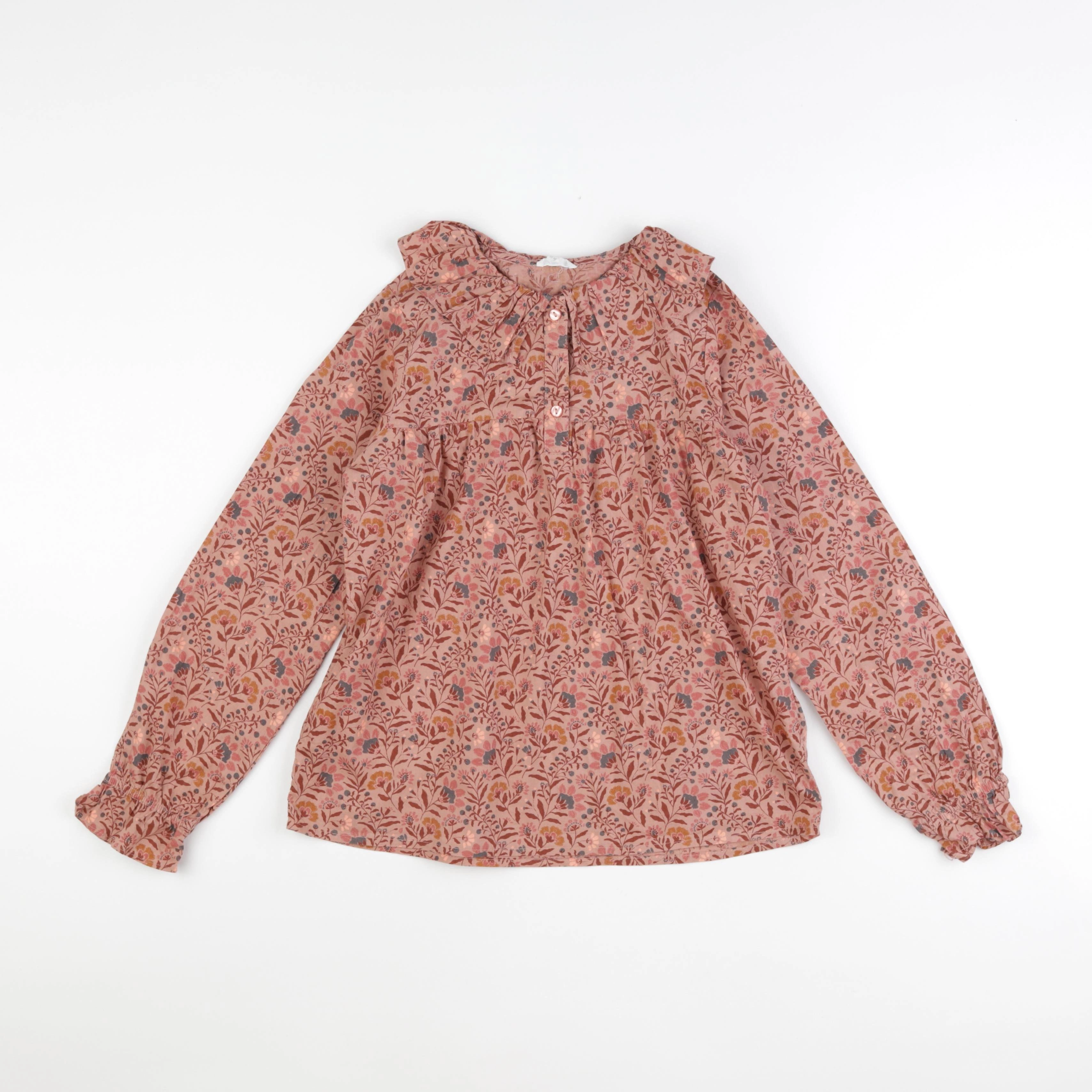 Vertbaudet - blouse marron - 10 ans