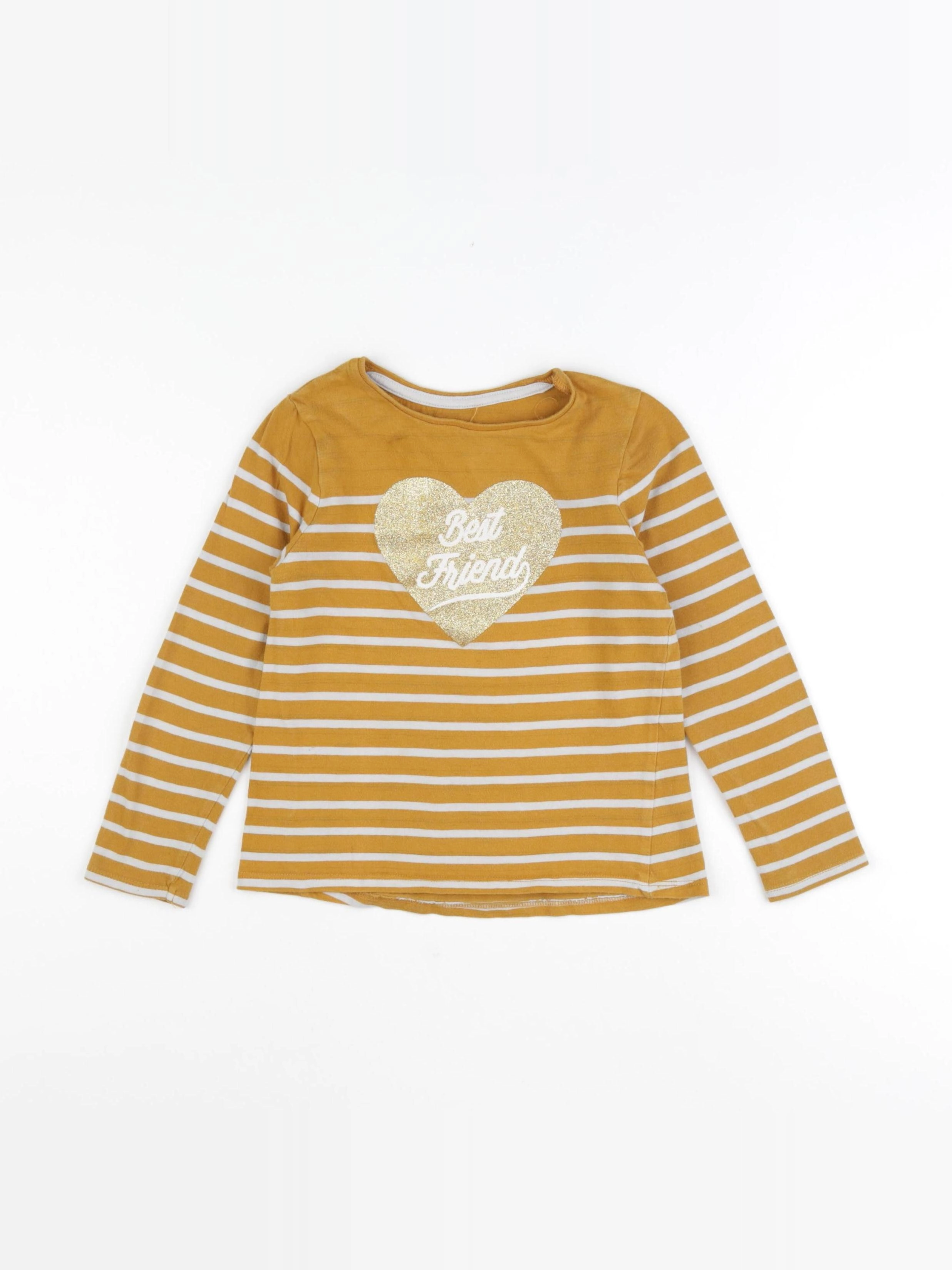 Vertbaudet - tee-shirt jaune - 6 ans