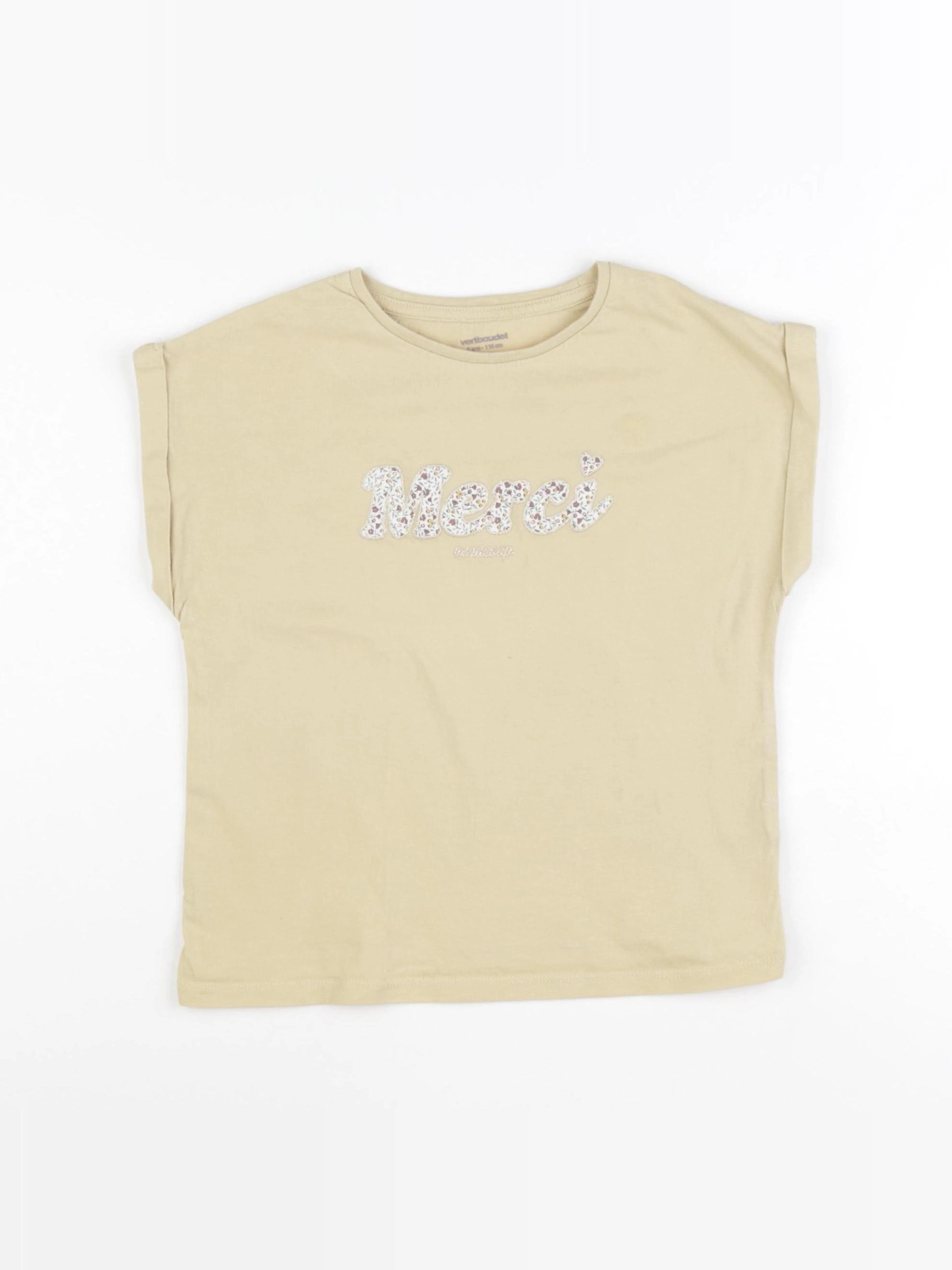 Vertbaudet - tee-shirt jaune - 6 ans