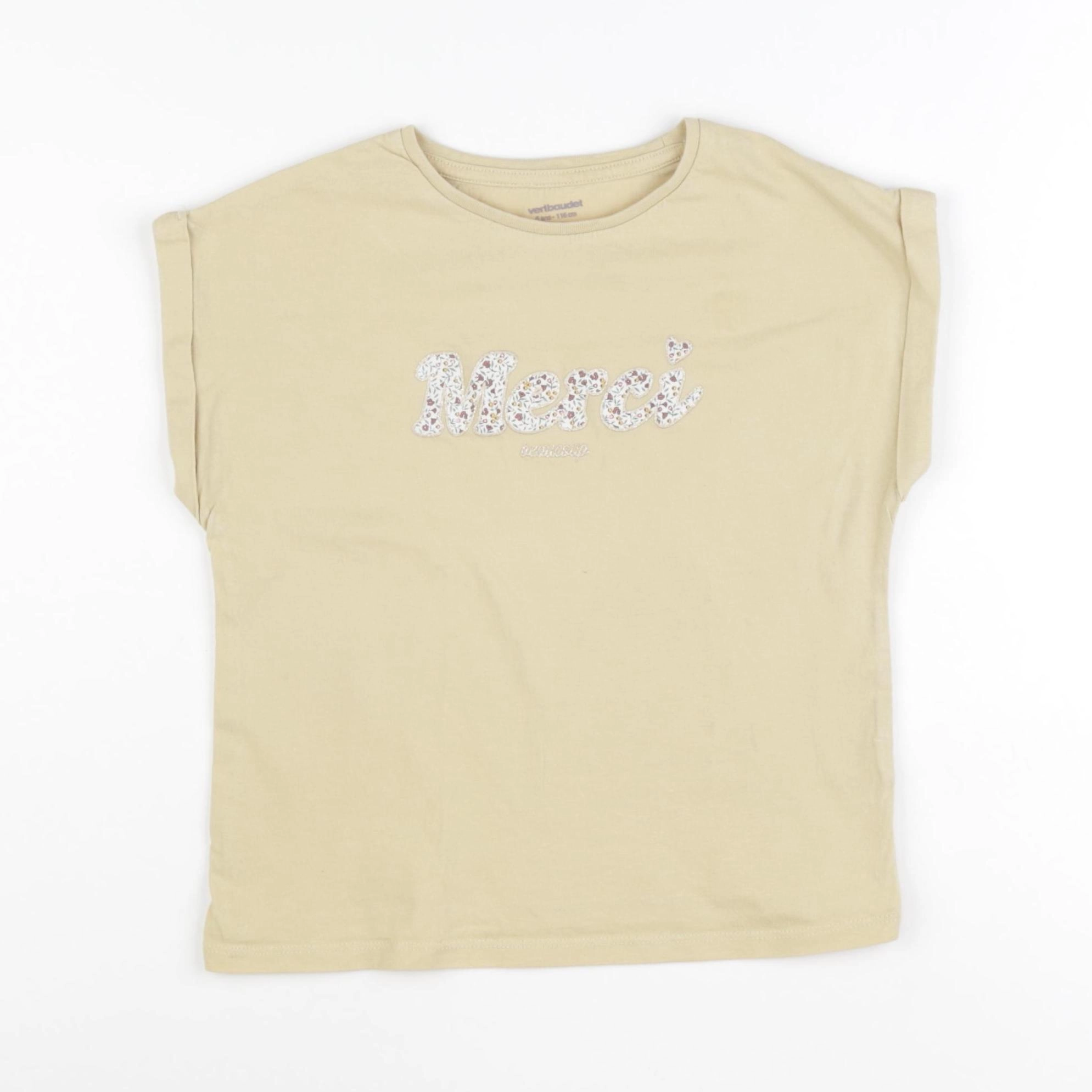 Vertbaudet - tee-shirt jaune - 6 ans