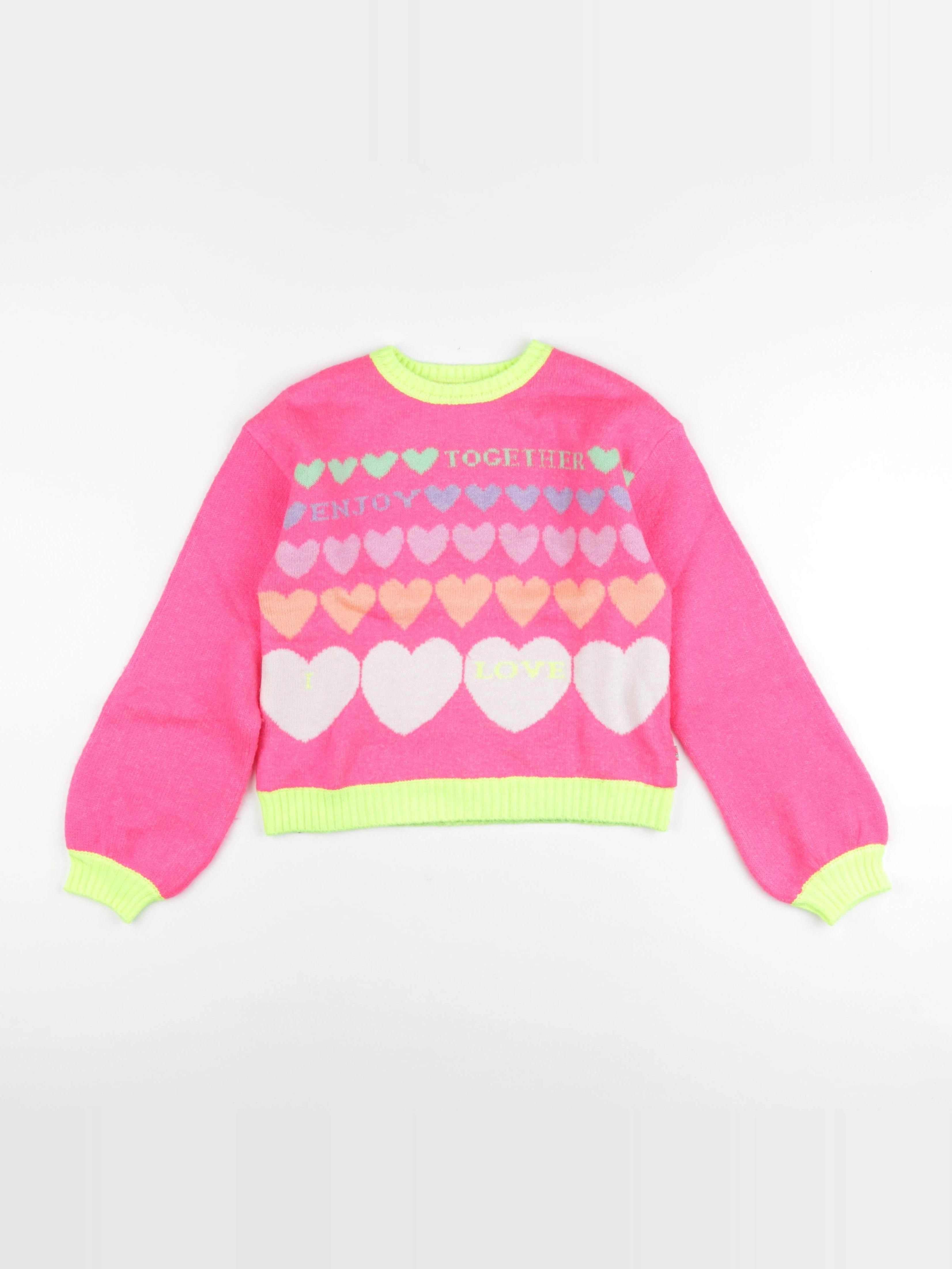 Billie Blush - pull rose fluo - 10 ans