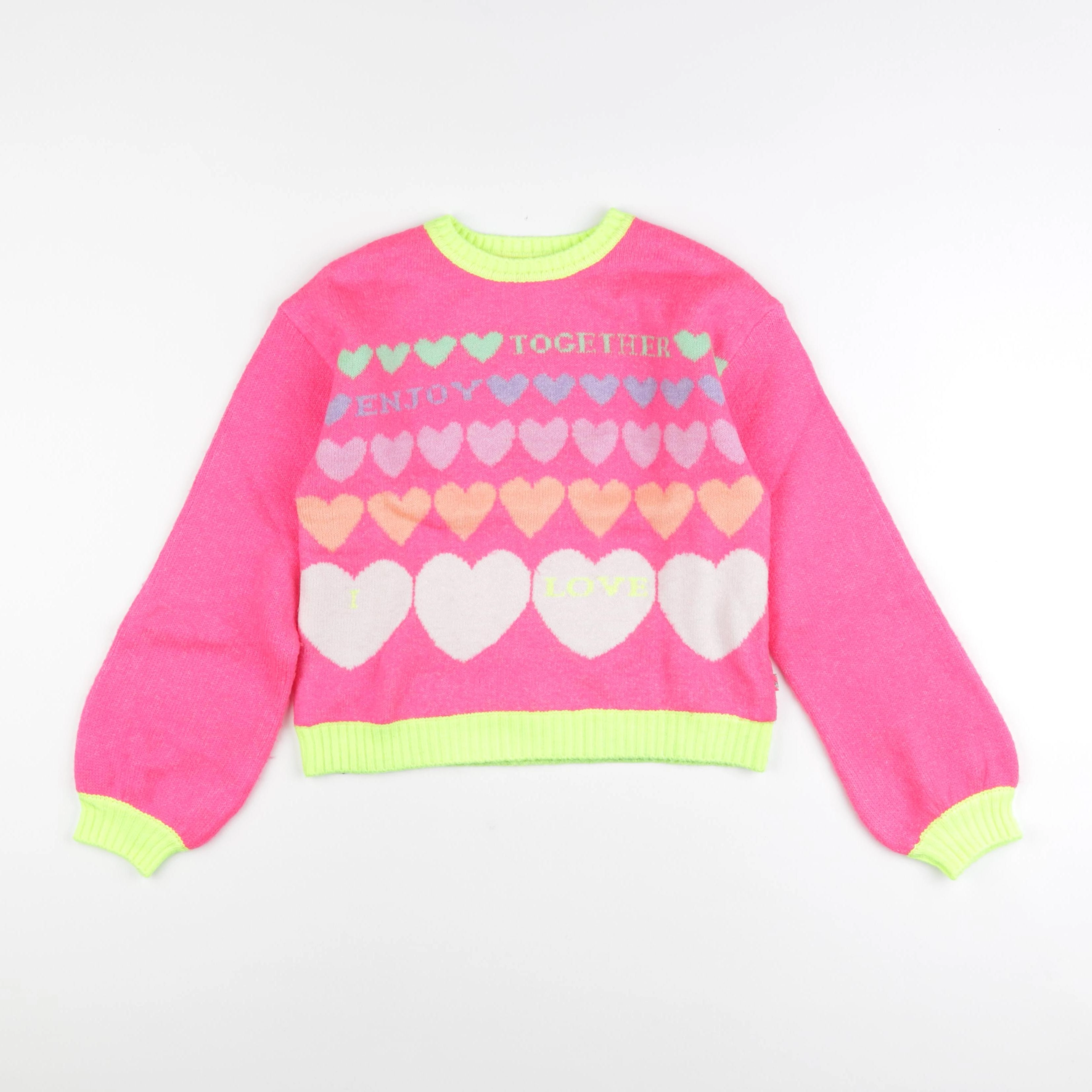 Billie Blush - pull rose fluo - 10 ans