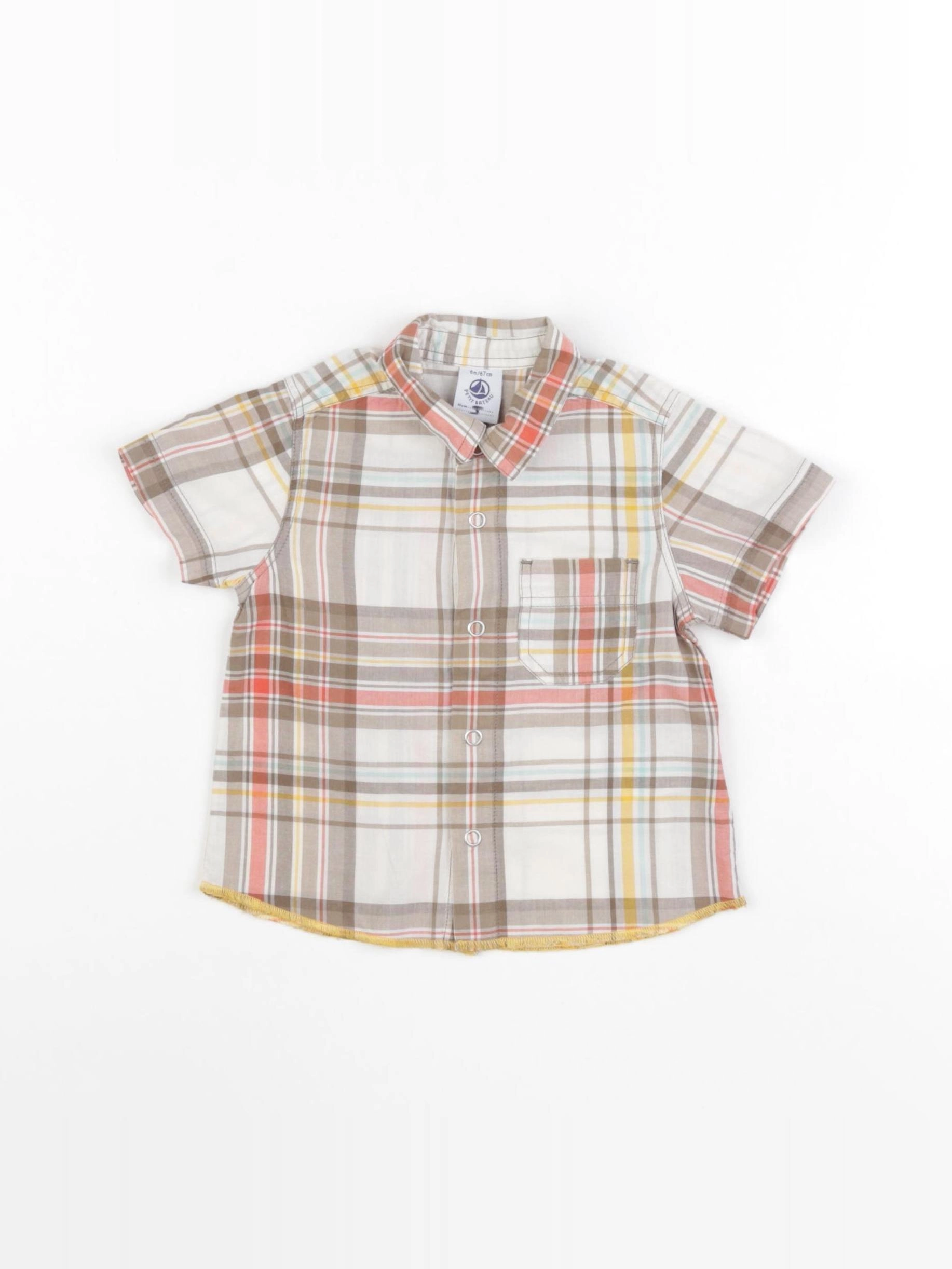 Petit Bateau - chemise multicolore - 6 mois