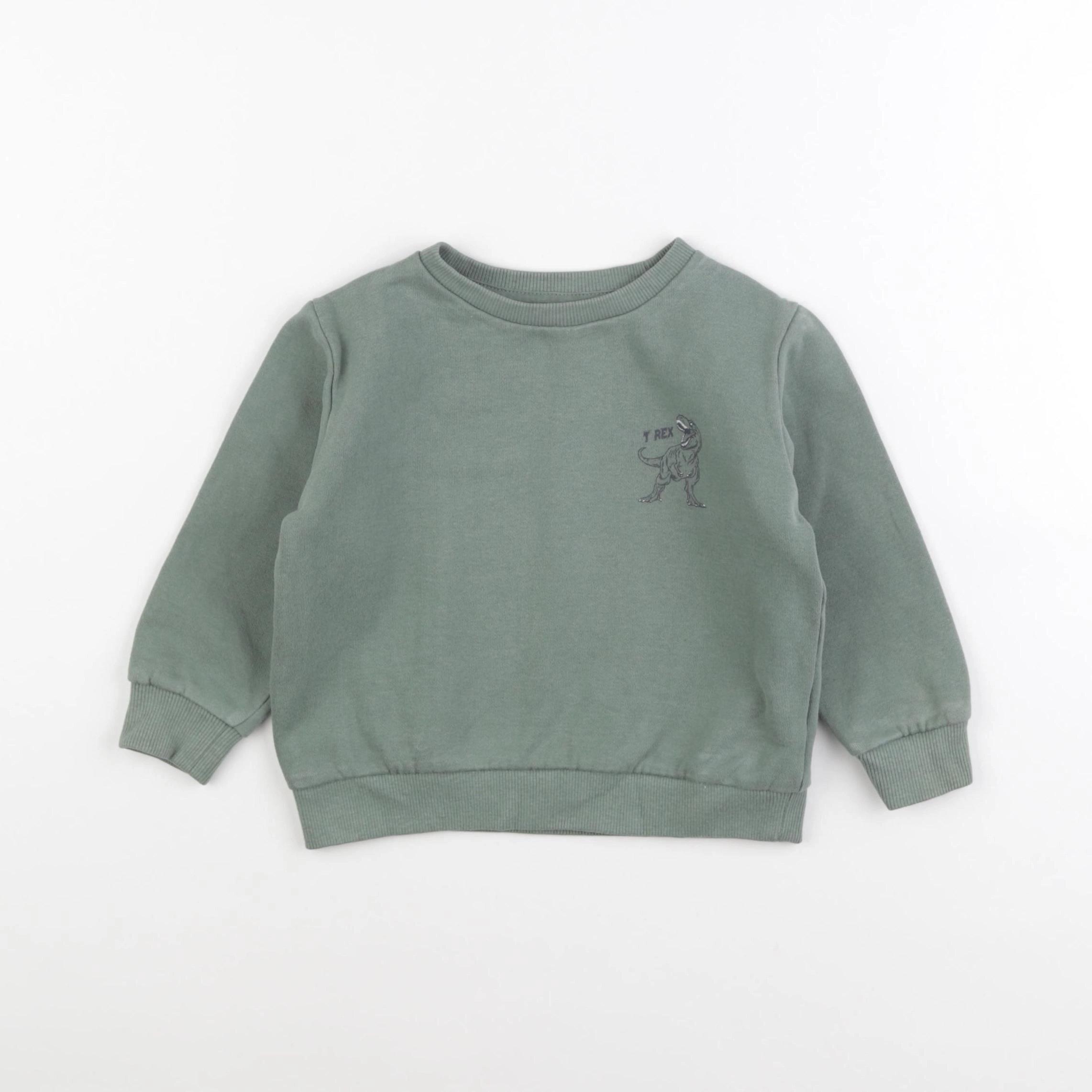 Vertbaudet - sweat vert - 3 ans