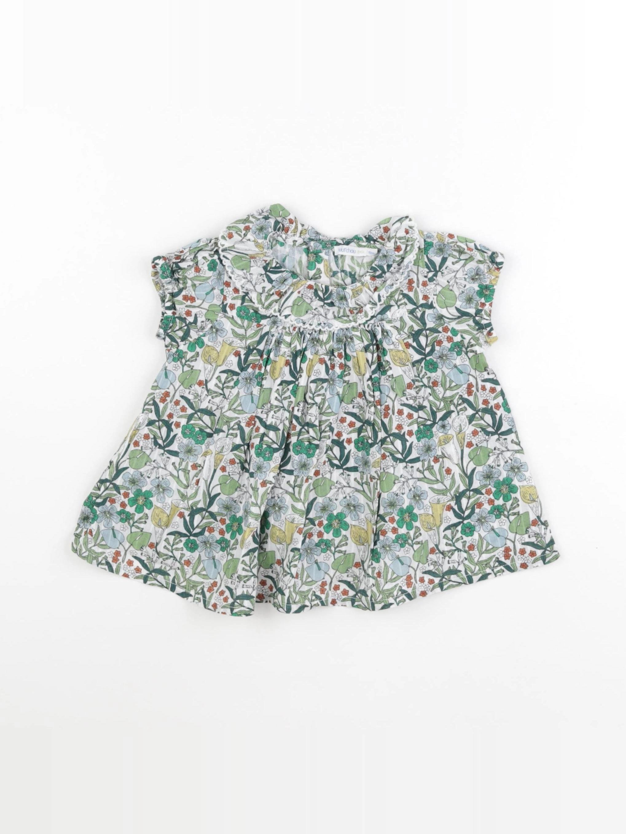 Boutchou - blouse multicolore - 12 mois