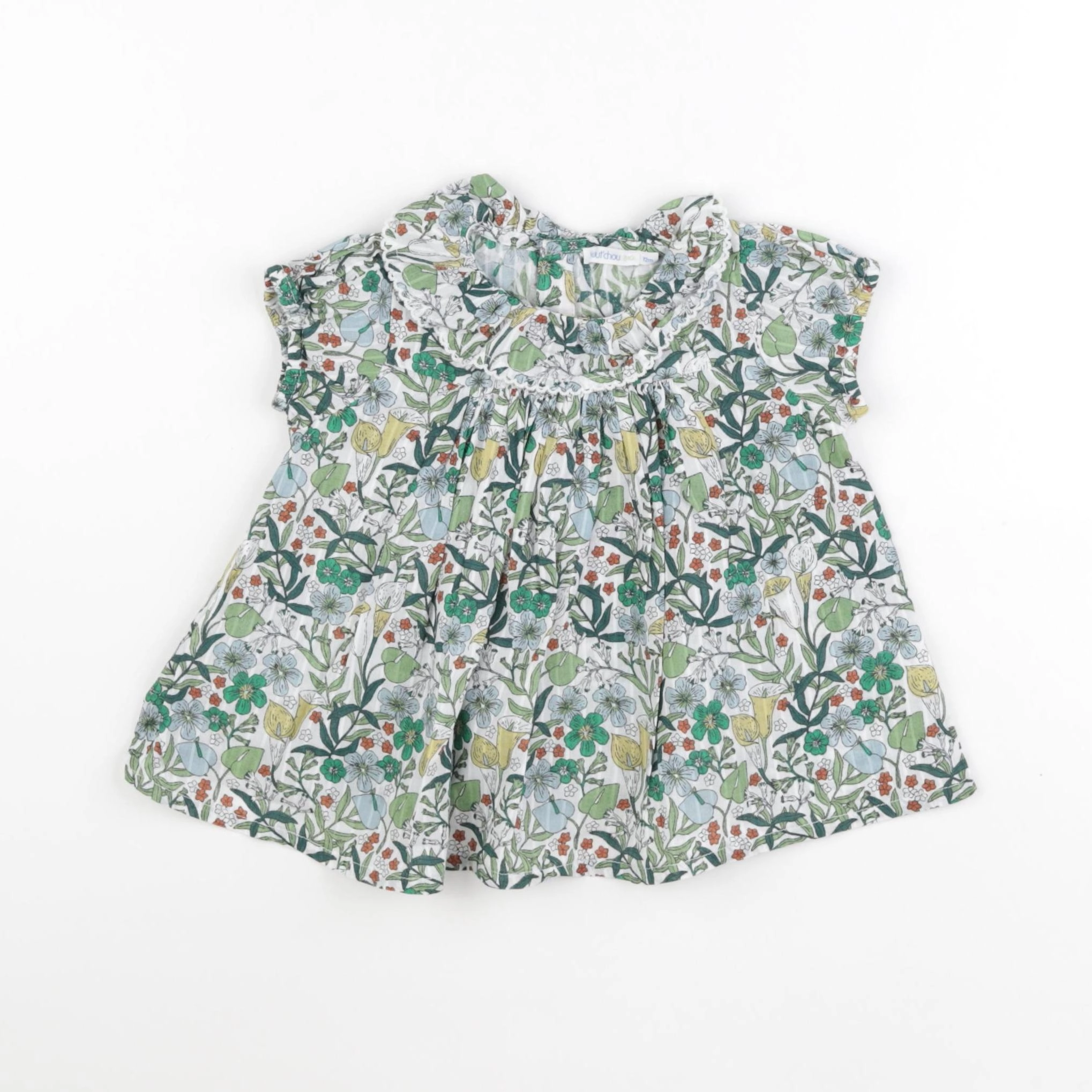 Boutchou - blouse multicolore - 12 mois
