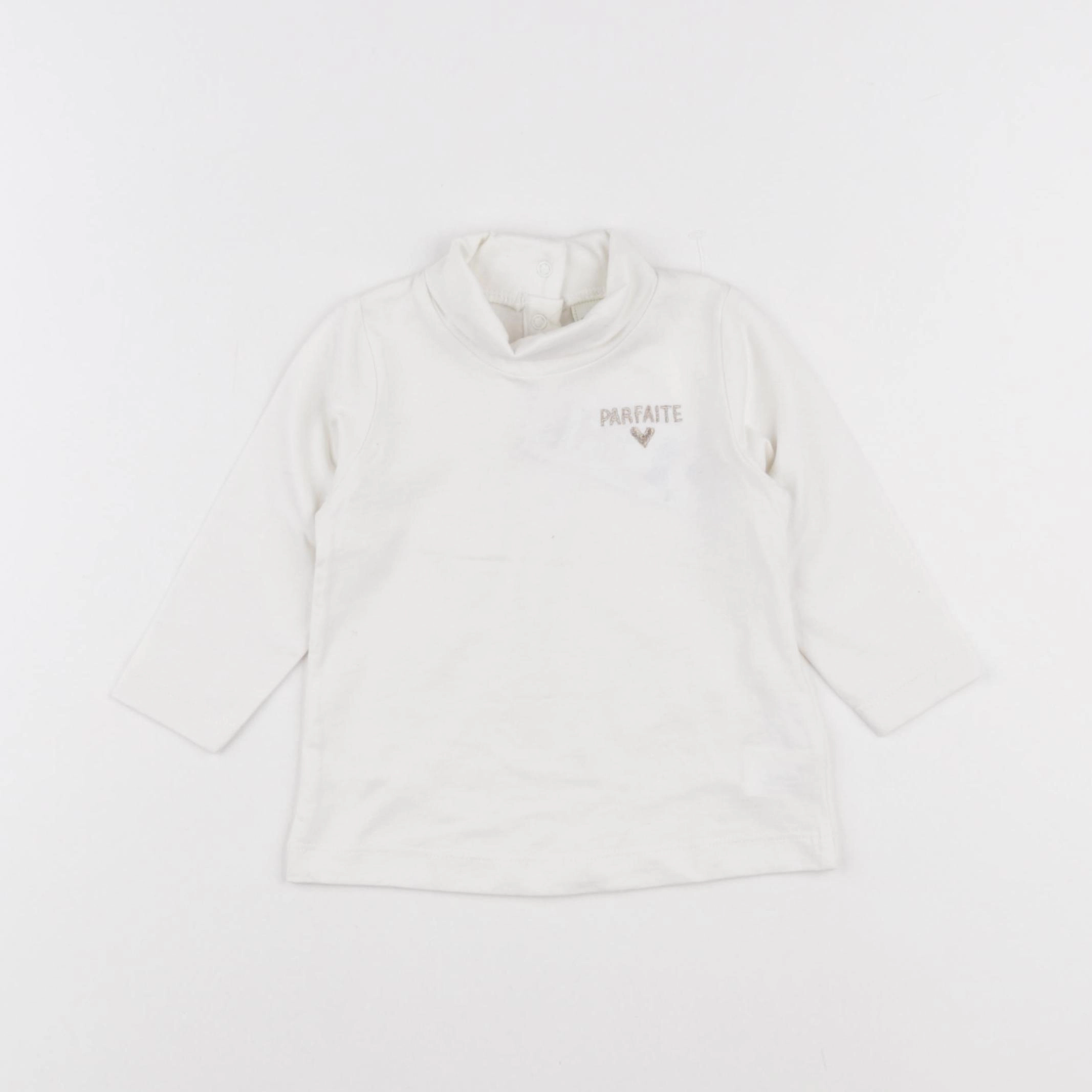 Tape à l'oeil - sous-pull blanc - 6 mois