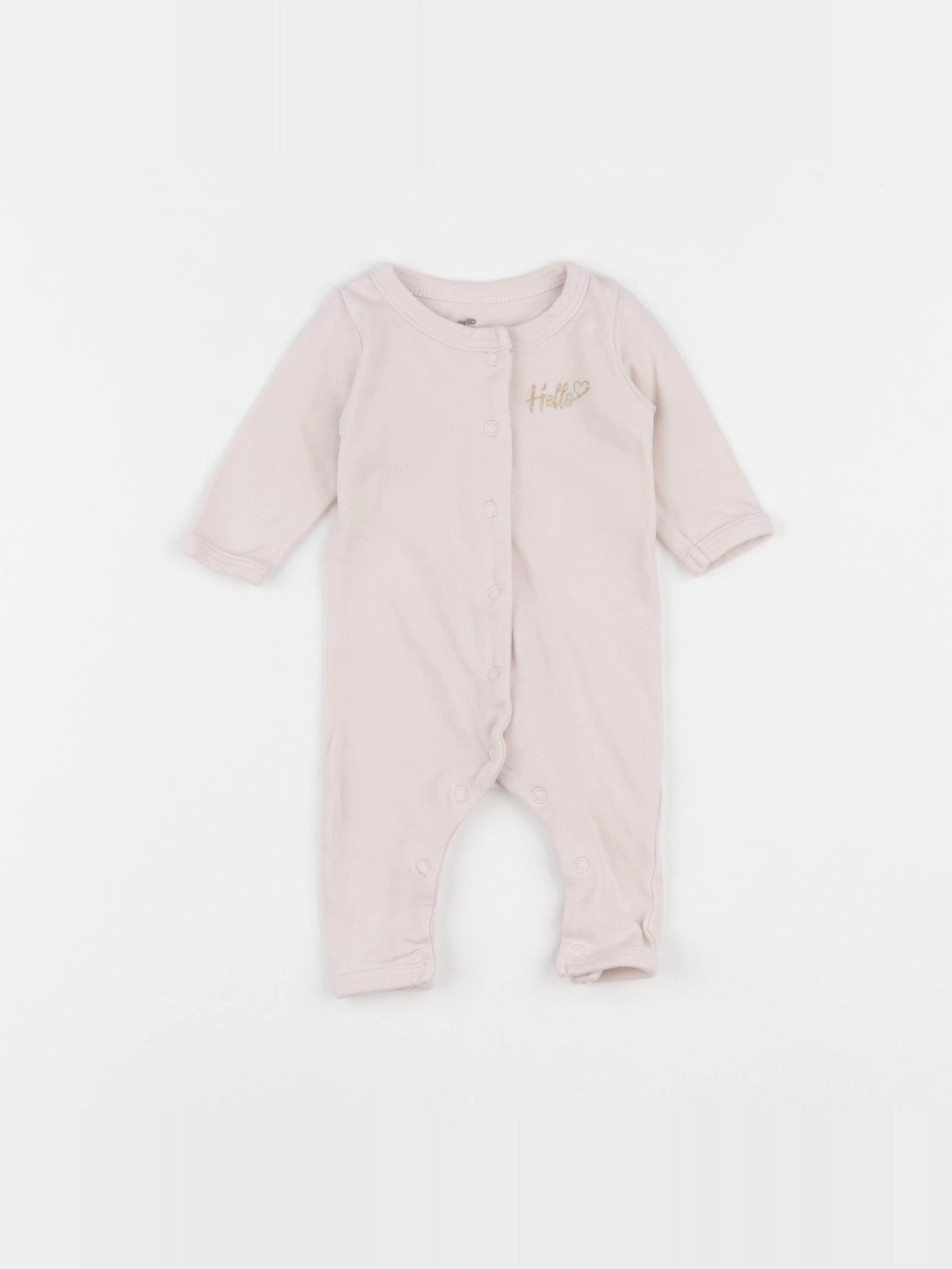 Vertbaudet - pyjama coton rose - 1 mois