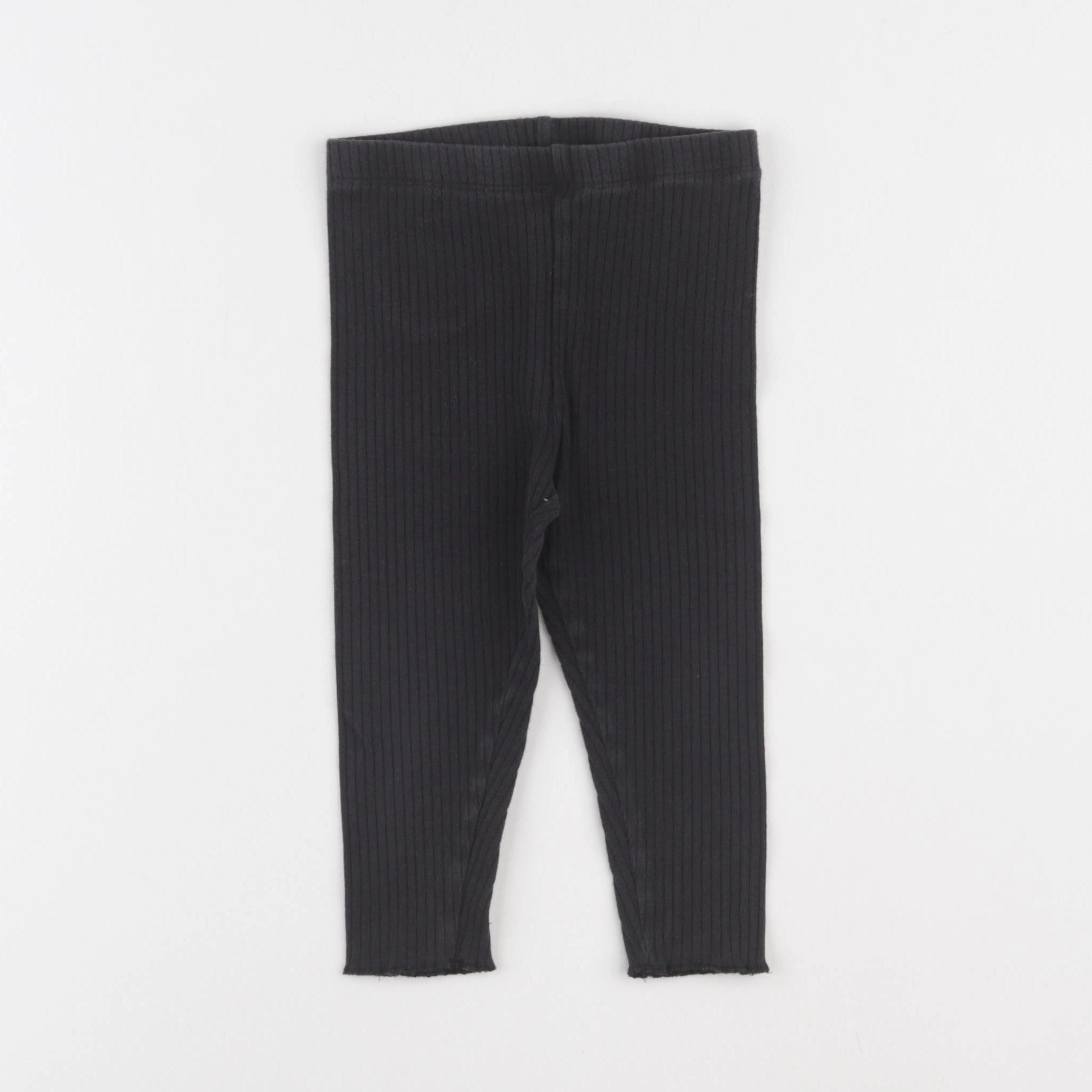 Mango - legging noir - 12/18 mois