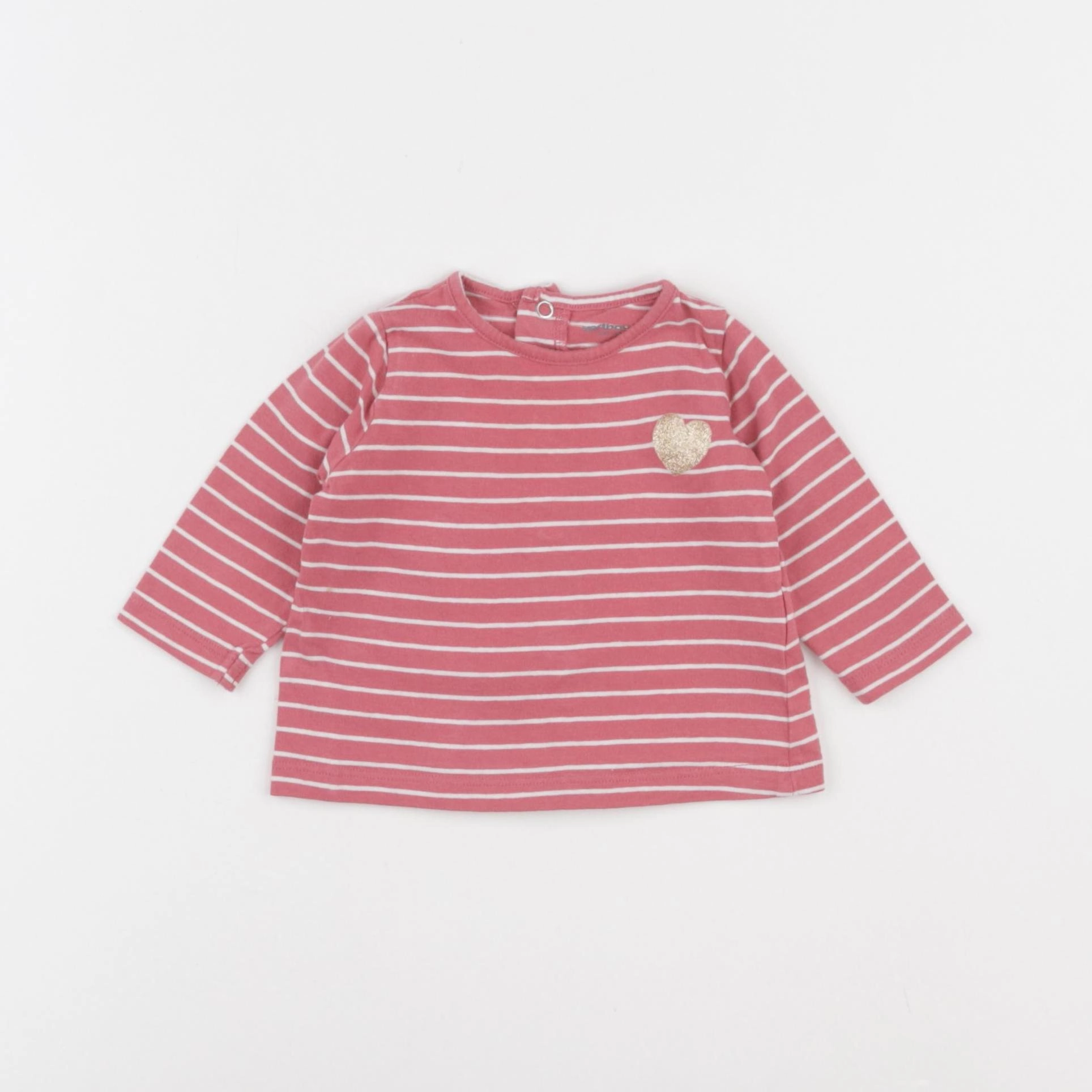 Vertbaudet - tee-shirt rose - 3 mois
