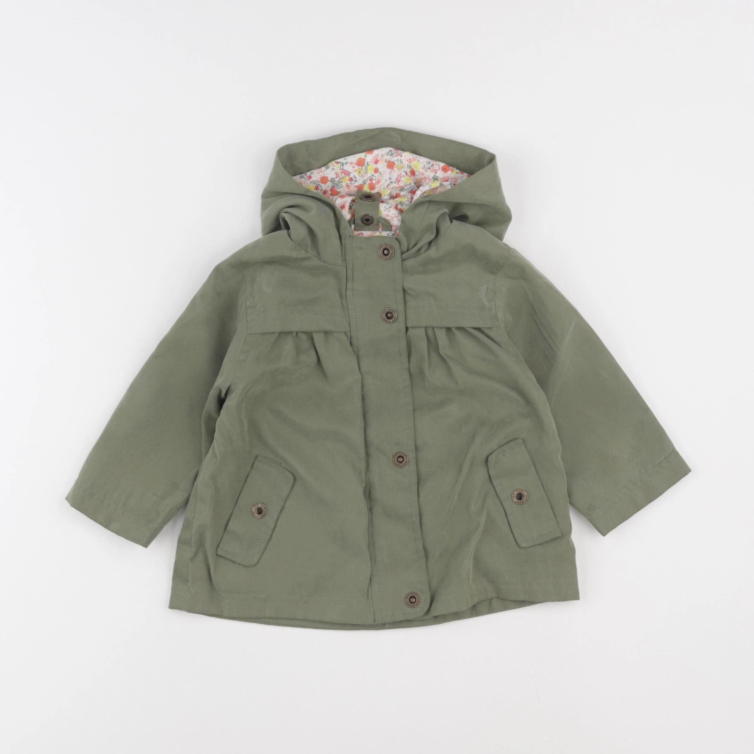 Vertbaudet - parka vert - 12 mois