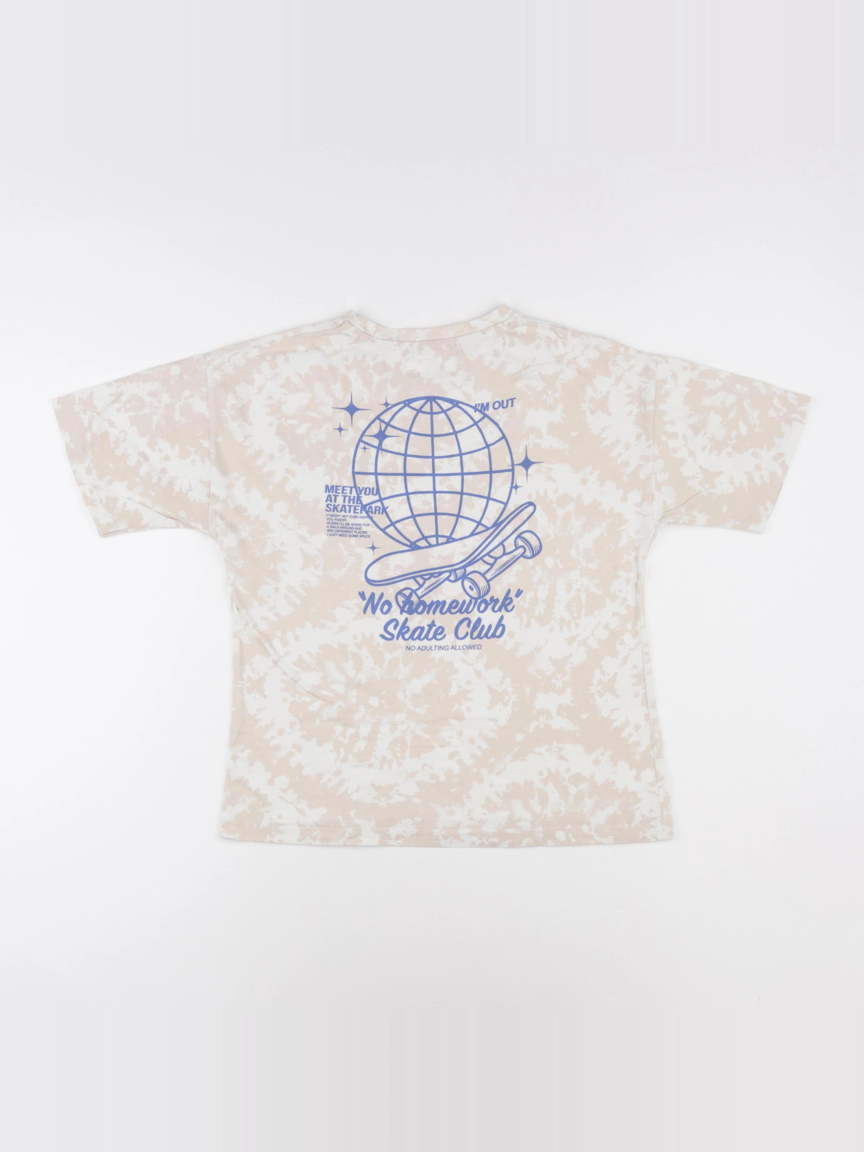 Zara - tee-shirt blanc, beige - 8 ans