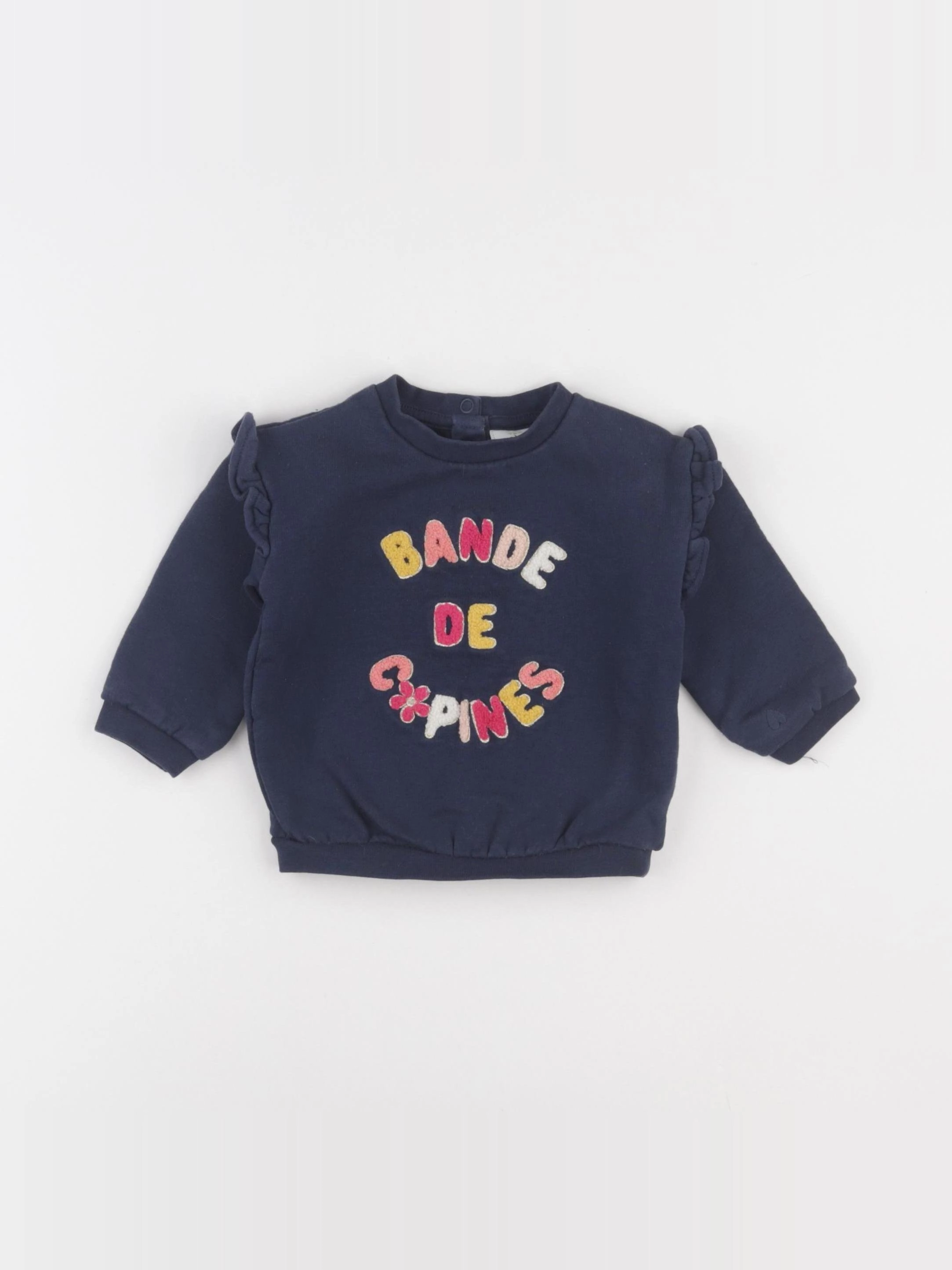 Tape à l'oeil - sweat bleu - 9 mois
