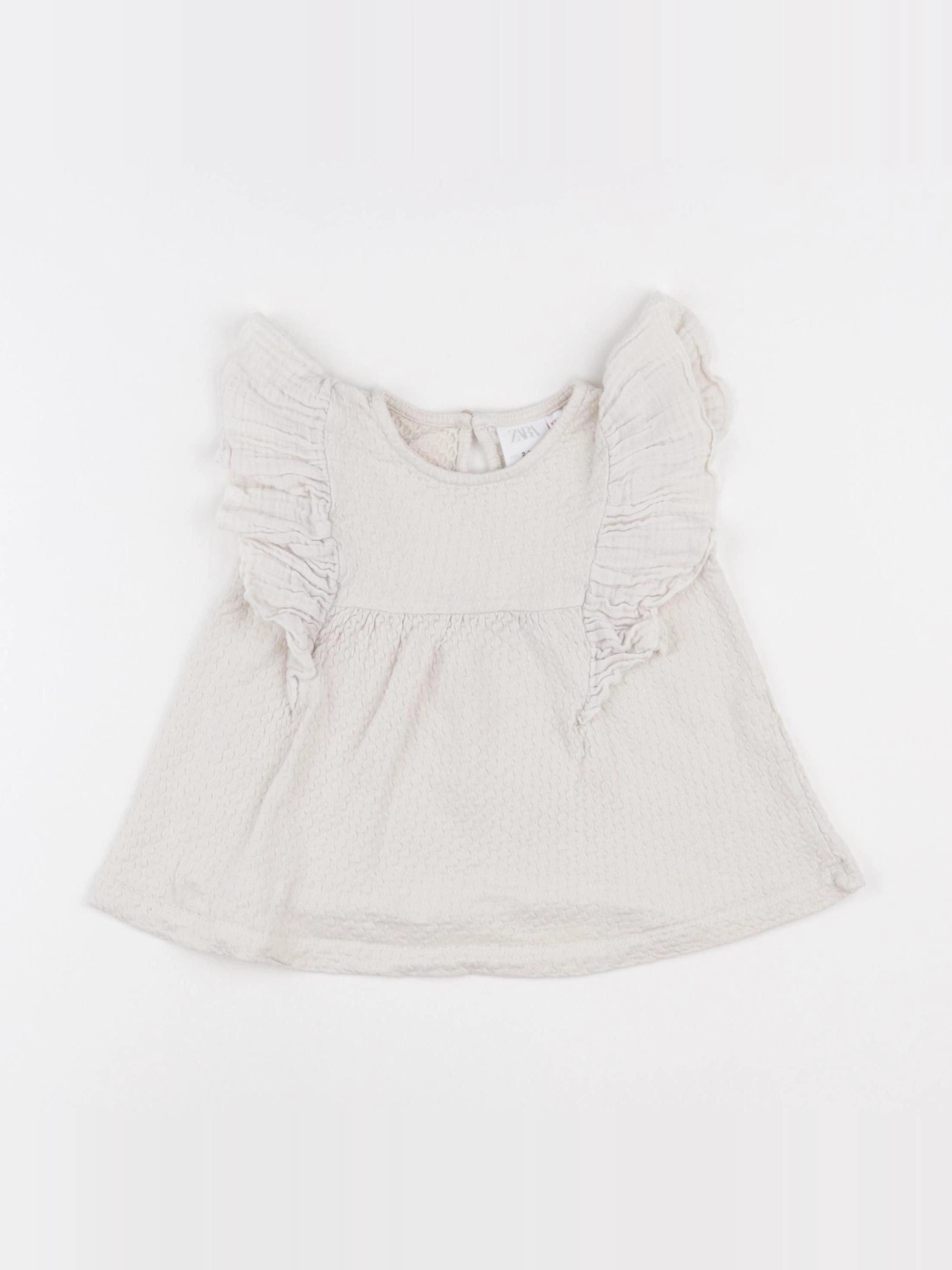 Zara - tee-shirt beige - 2/3 ans