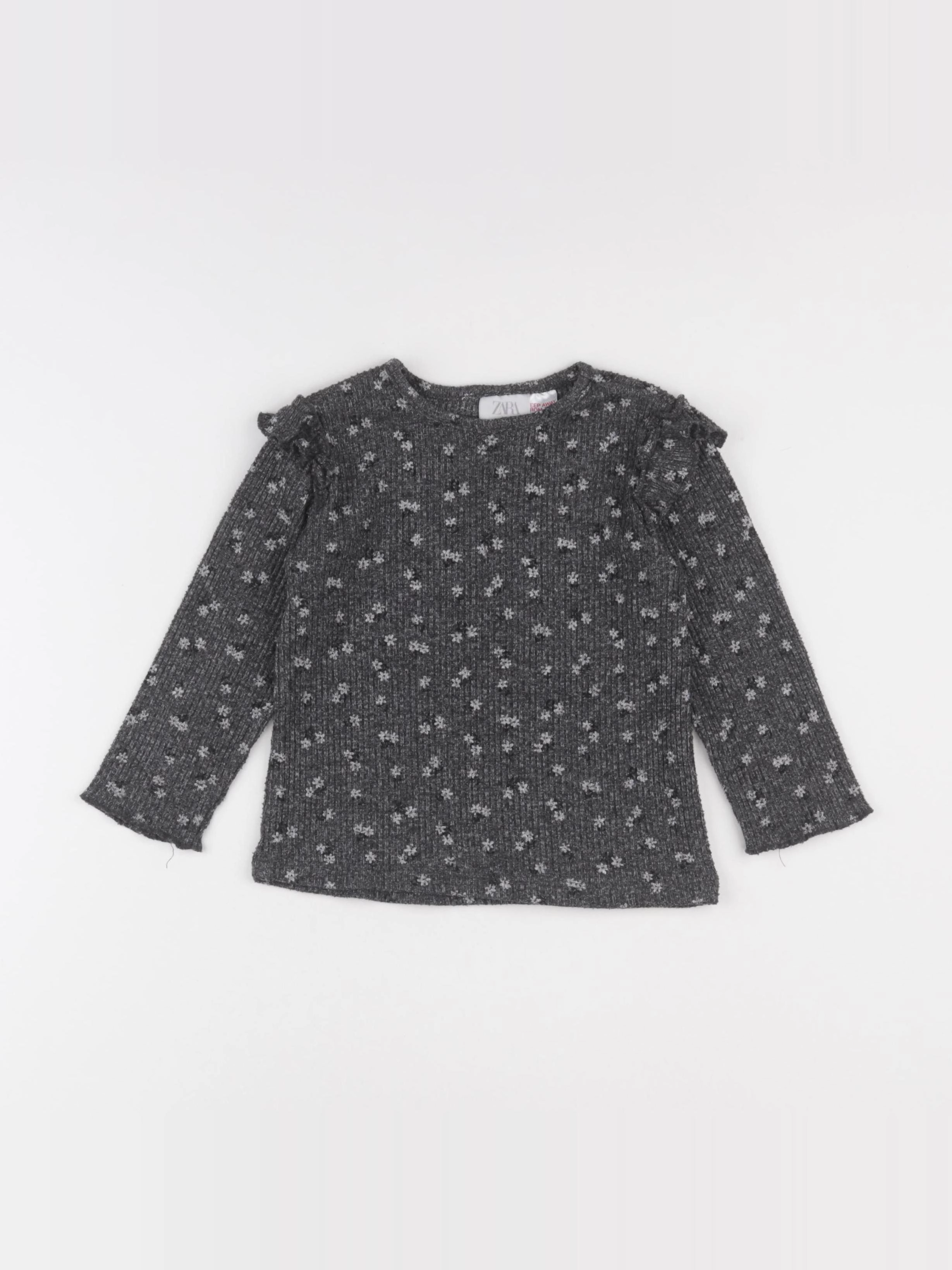 Zara - tee-shirt gris - 18/24 mois