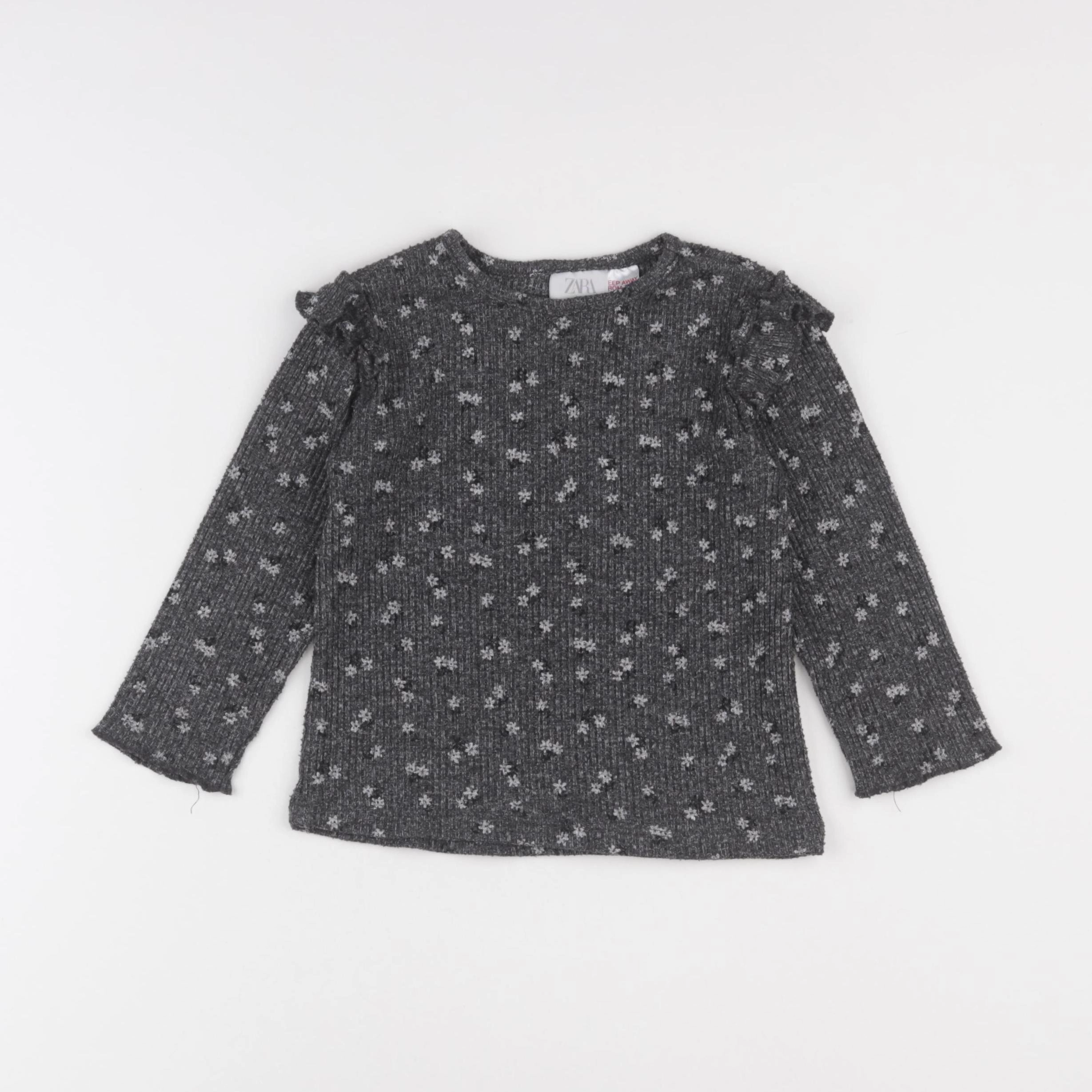 Zara - tee-shirt gris - 18/24 mois