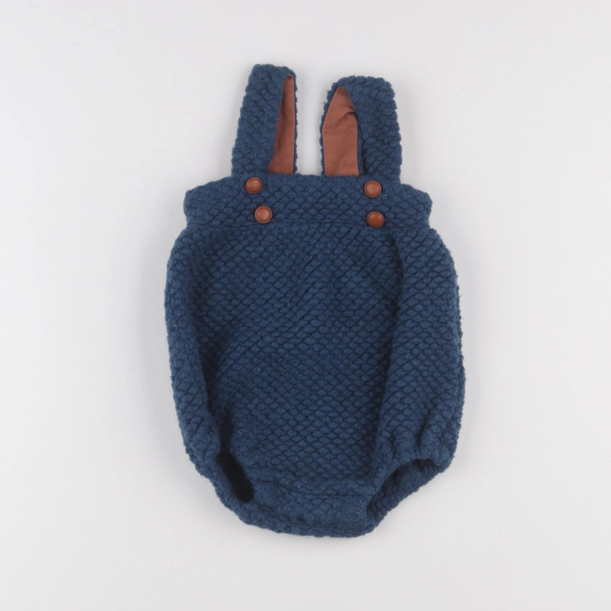 Frangin Frangine - combinaison bleu, marron - 6/9 mois
