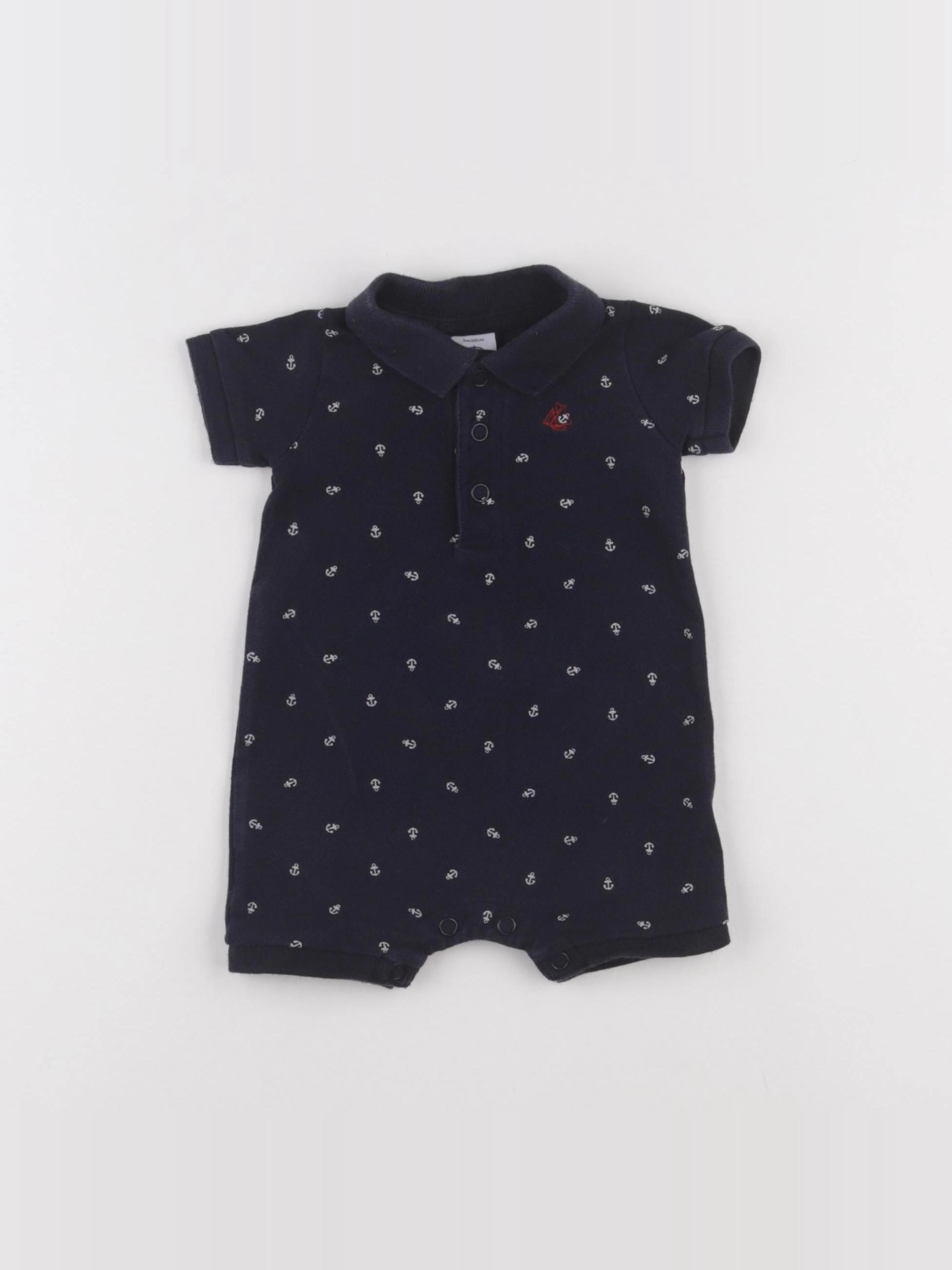 Petit Bateau - combinaison bleu - 3 mois