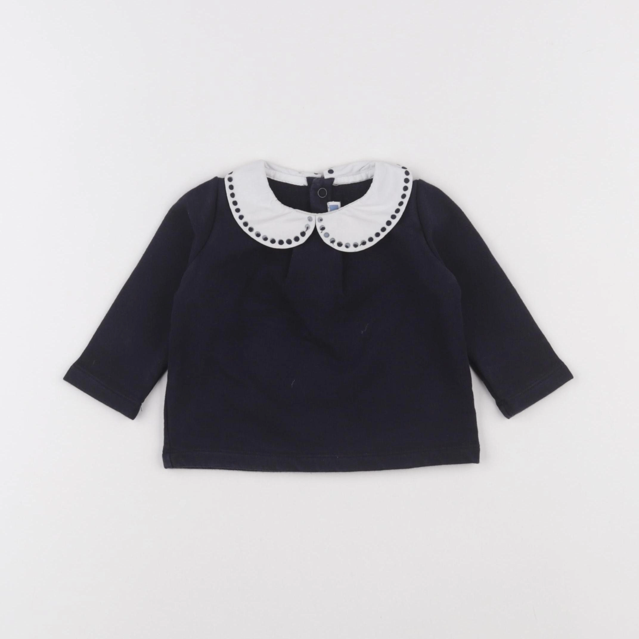 Jacadi - sweat bleu - 6 mois