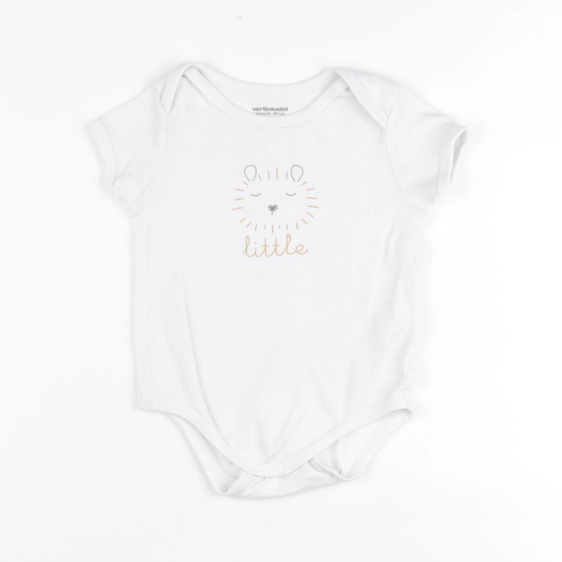 Vertbaudet - body blanc - 24 mois