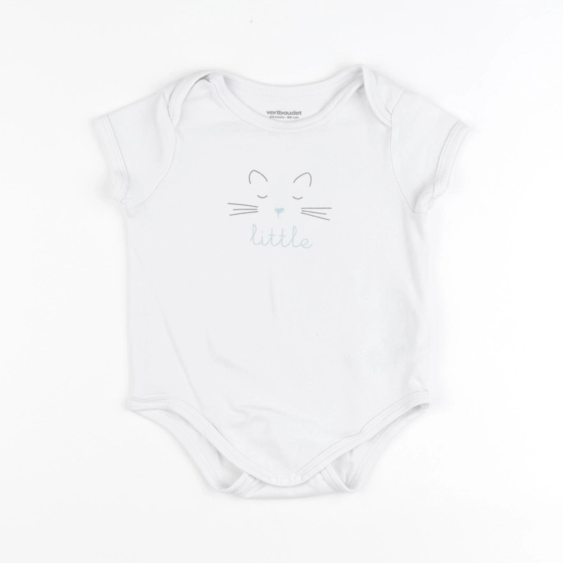 Vertbaudet - body blanc - 24 mois