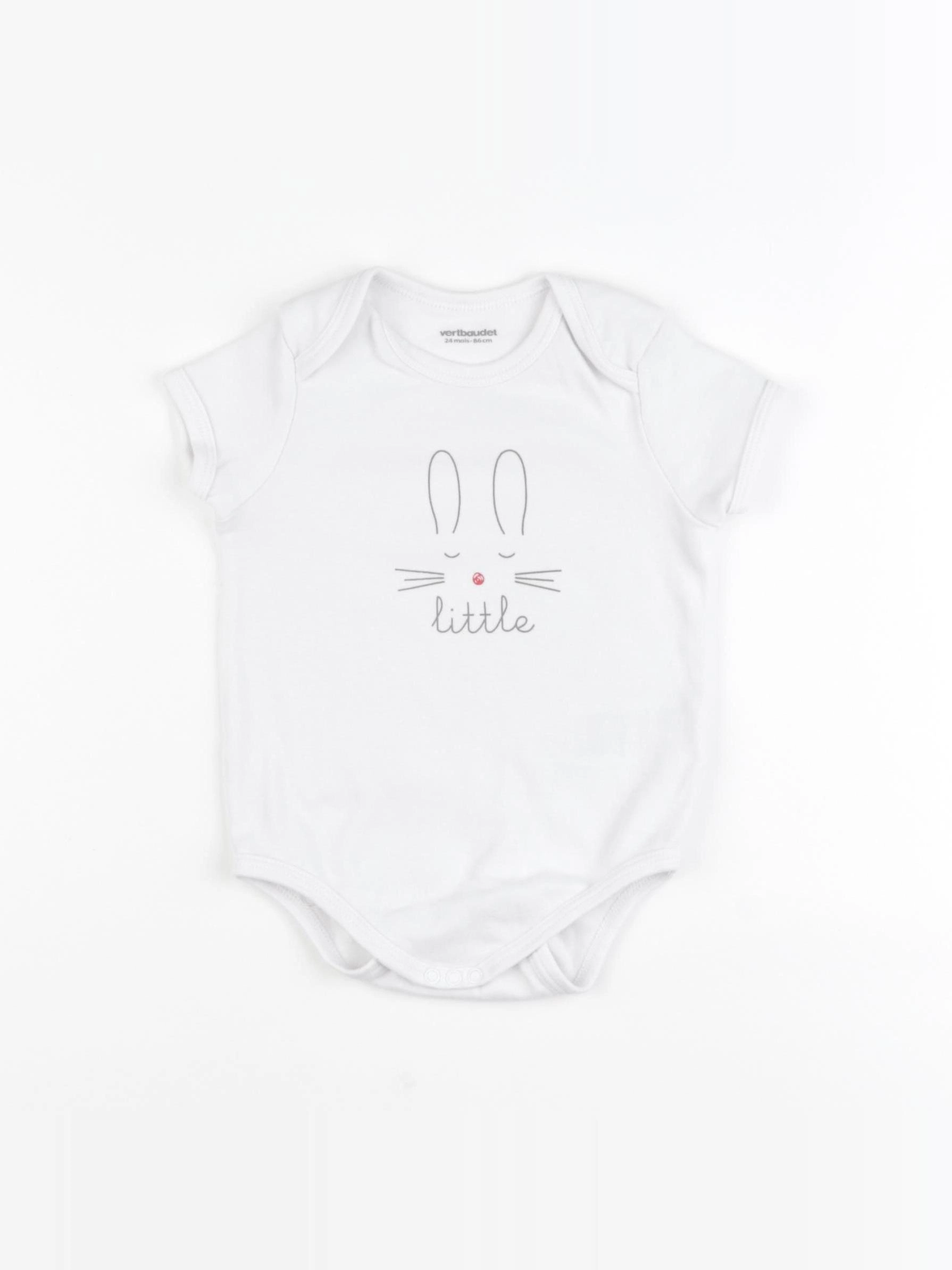 Vertbaudet - body blanc - 24 mois