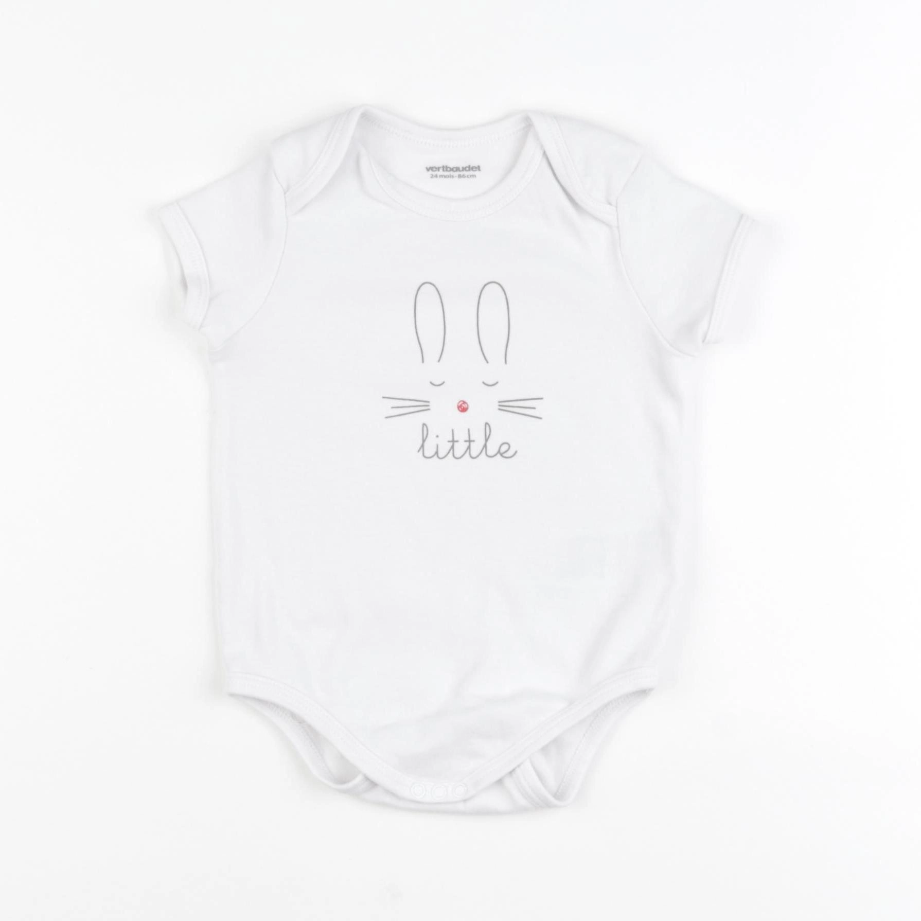 Vertbaudet - body blanc - 24 mois