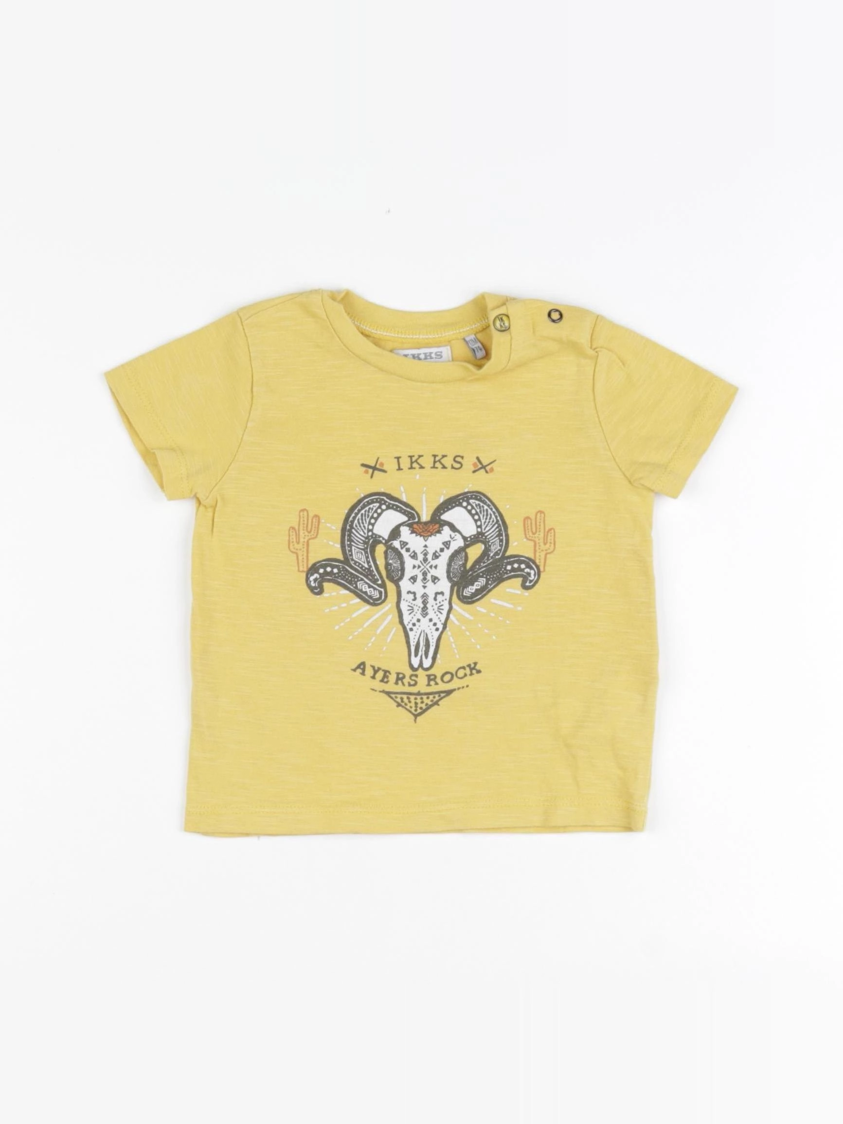 IKKS - tee-shirt jaune - 12 mois