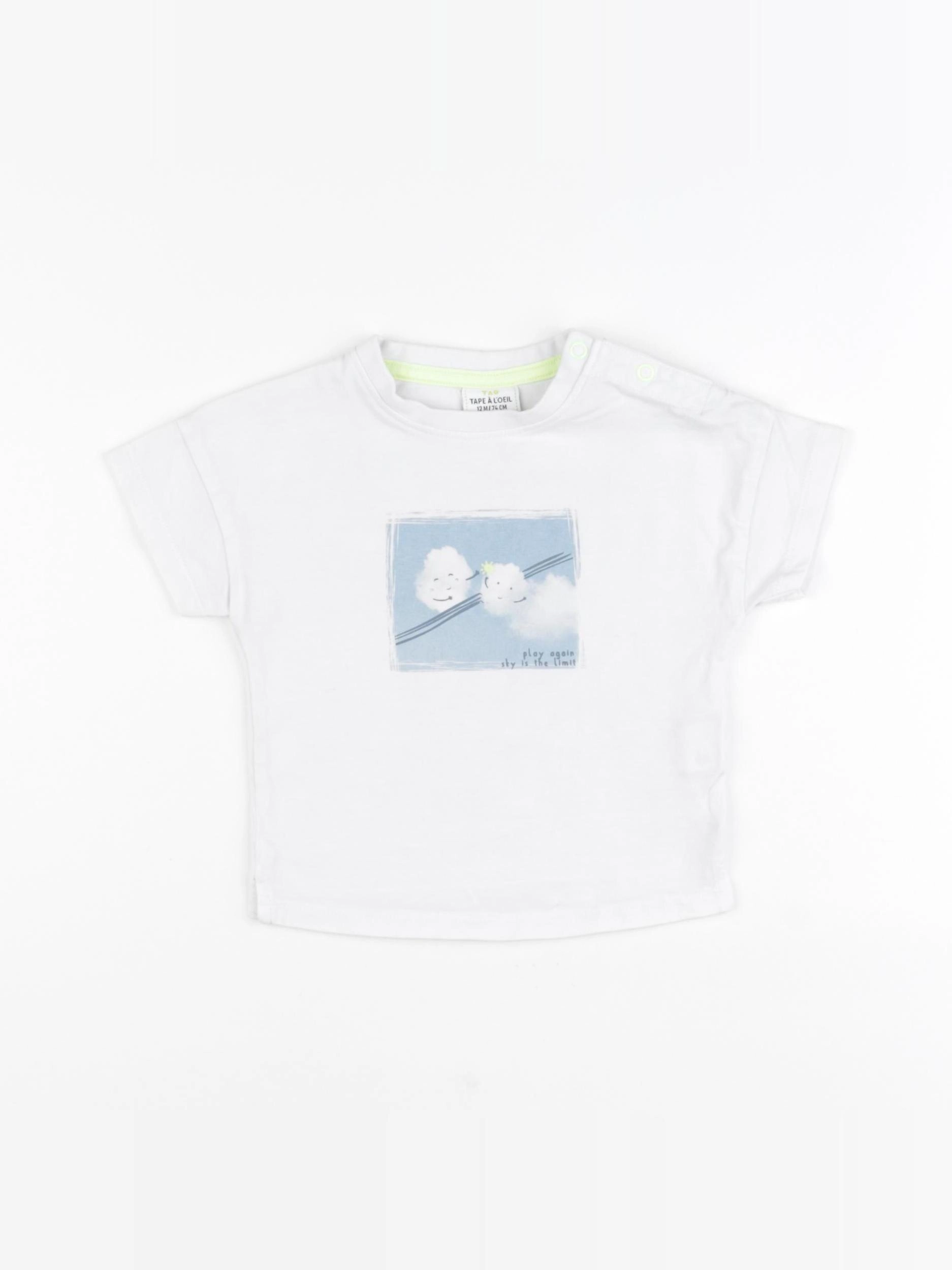 Tape à l'oeil - tee-shirt blanc - 12 mois