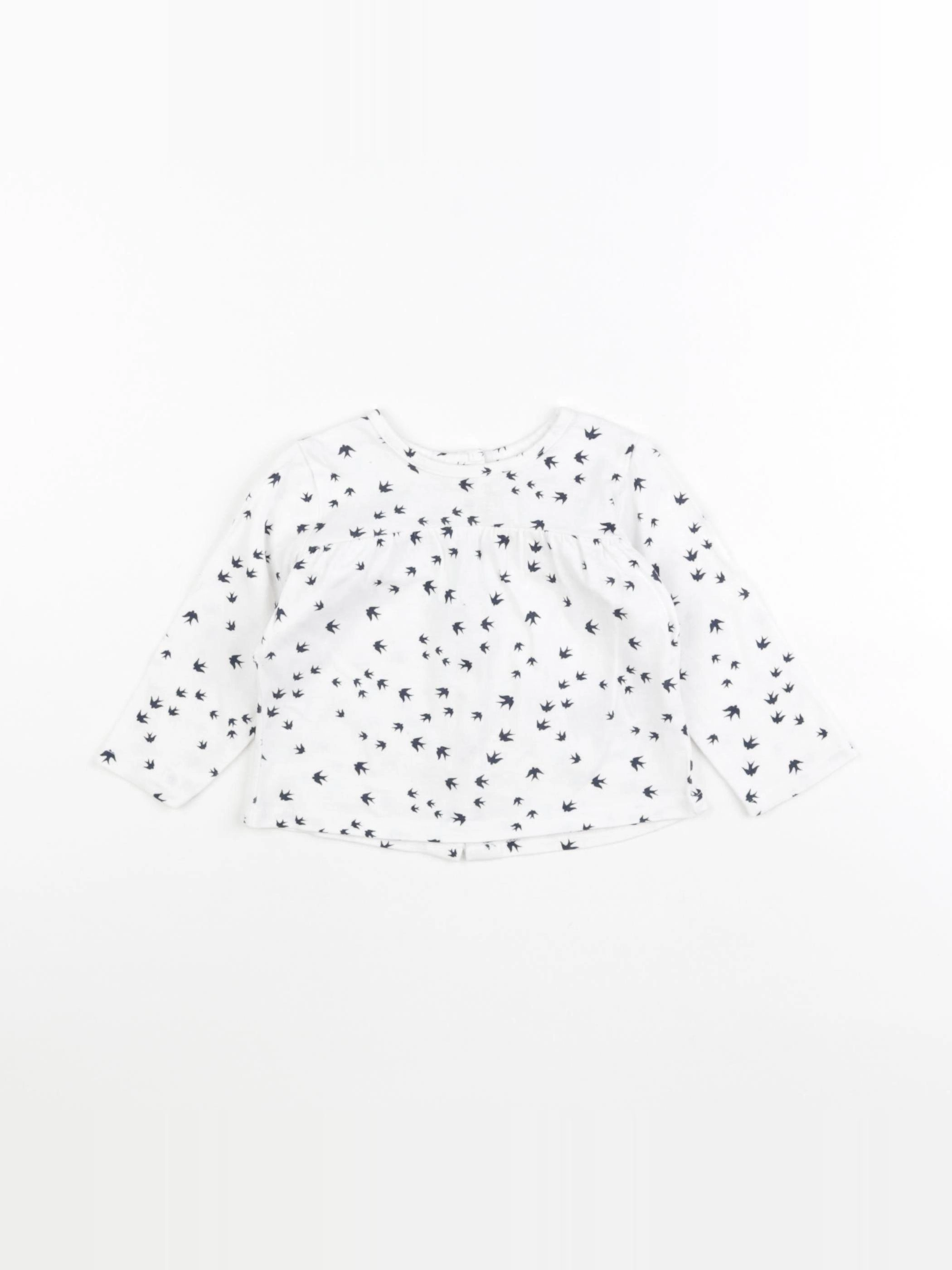 Vertbaudet - tee-shirt blanc - 6 mois