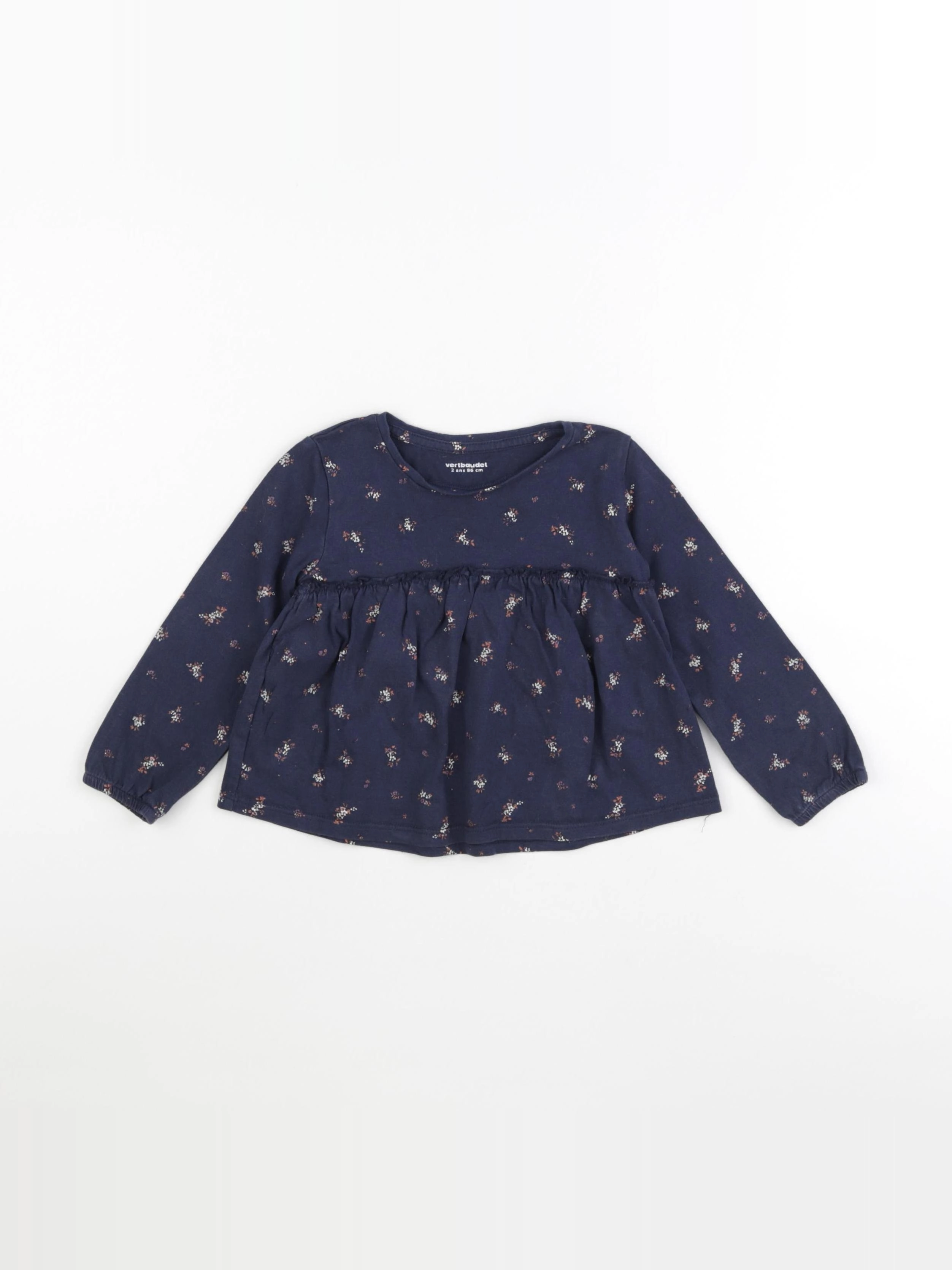 Vertbaudet - tee-shirt bleu - 2 ans